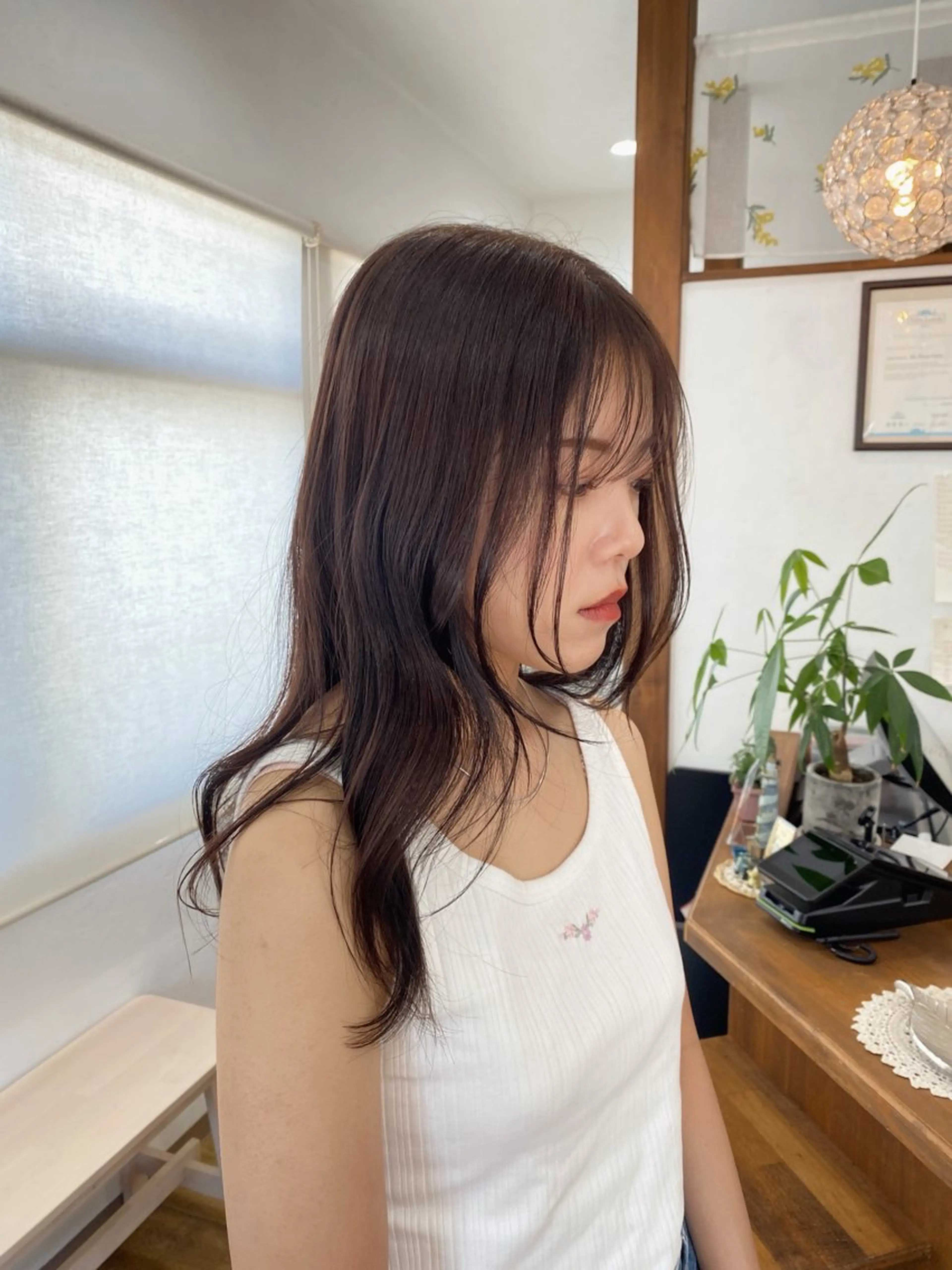 ヘアカラー＋トリートメント　※再来のモデル様はInstagramのdmにてご予約お待ちしております☑️の写真