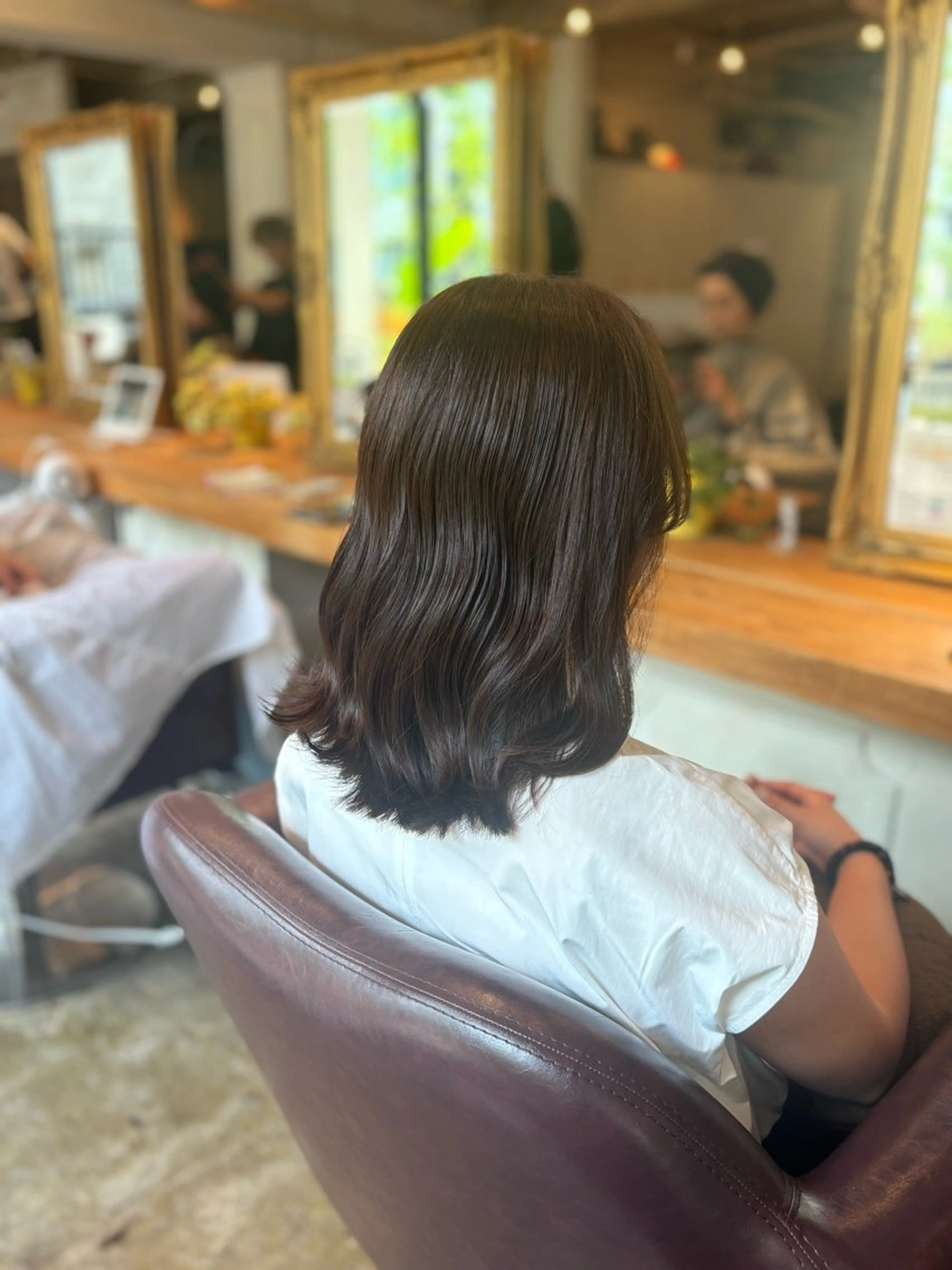 ミディアム カラー ベージュカラー オリーブベージュ 髪質改善カラー ベージュ🤎YUMEのヘアスタイル