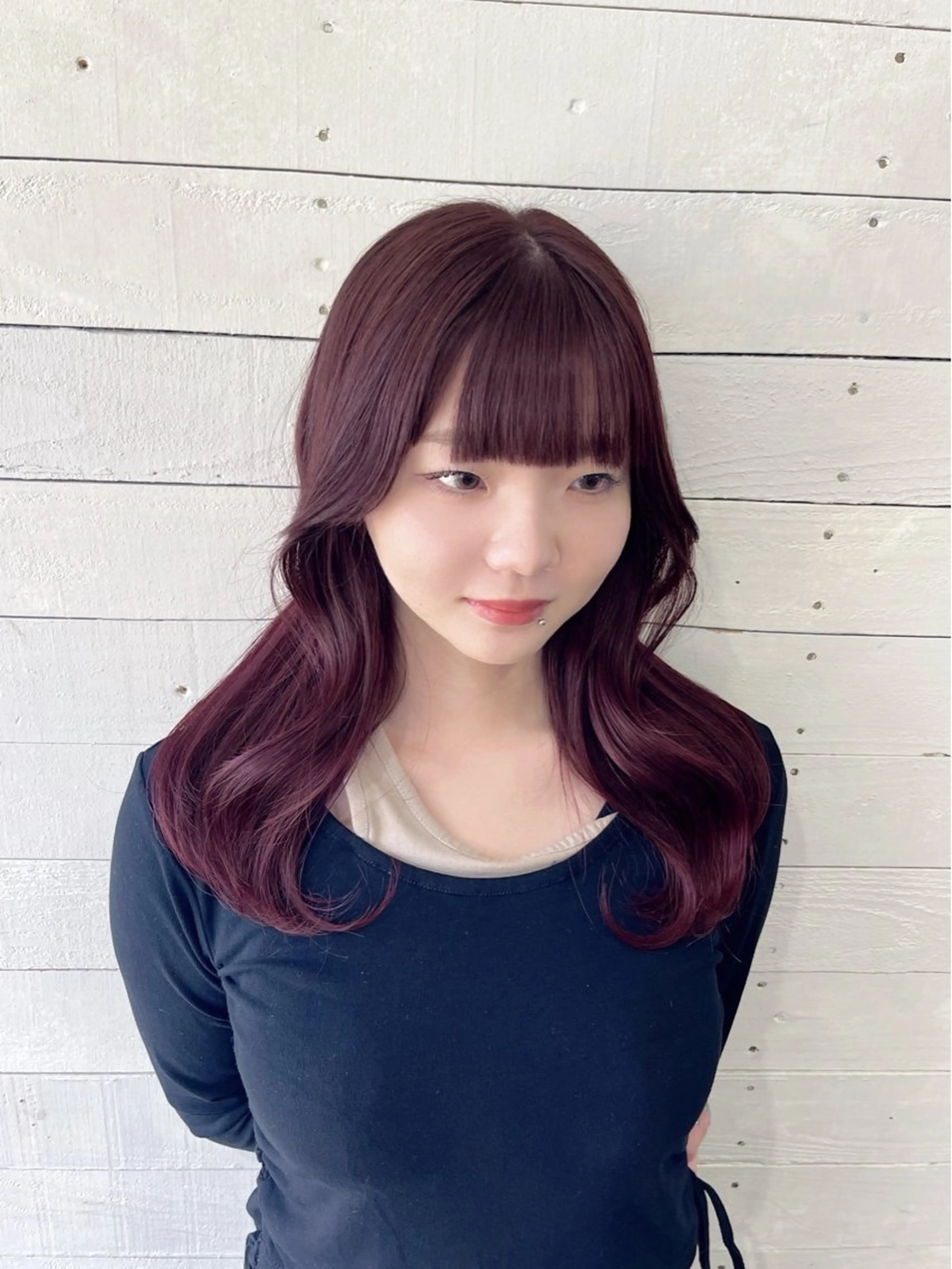 セミロング カラー LUNON fieju所属・松本 沙城のヘアスタイル