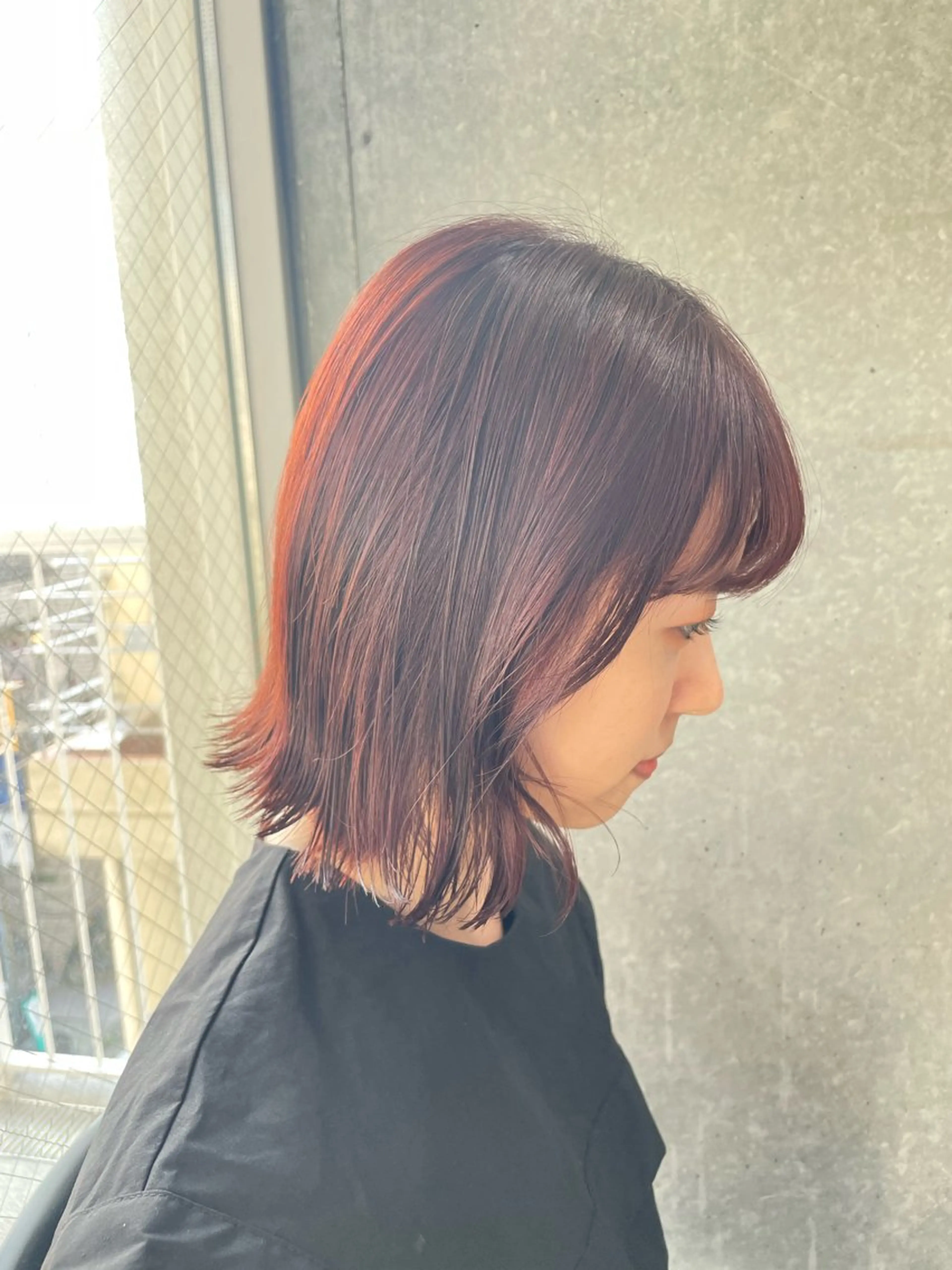 ミディアム カラー メンズモテパーマ💙 fuwaのヘアスタイル