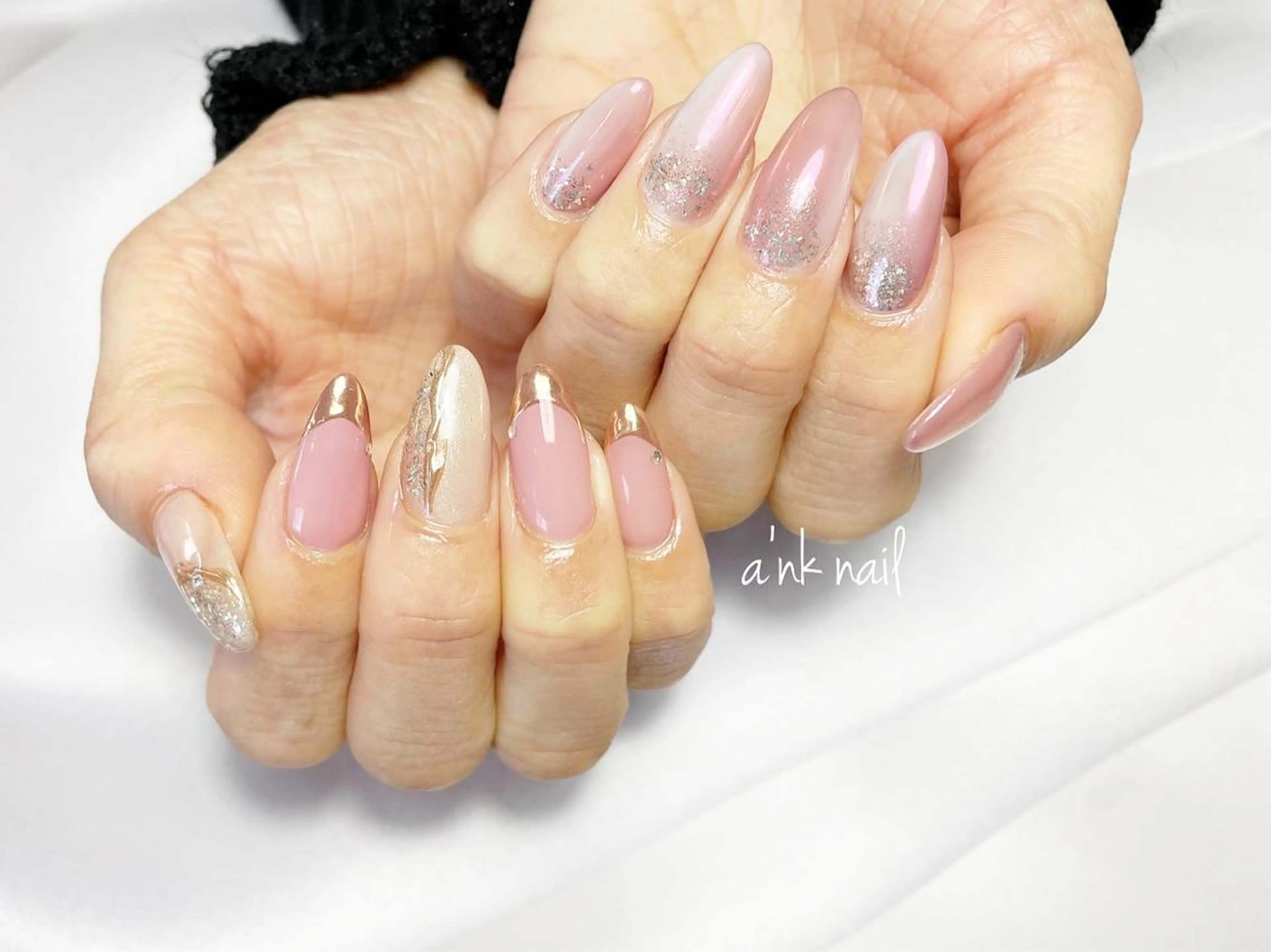 ネイル グラデーション ピンク Sawamoto Akinaのネイルデザイン