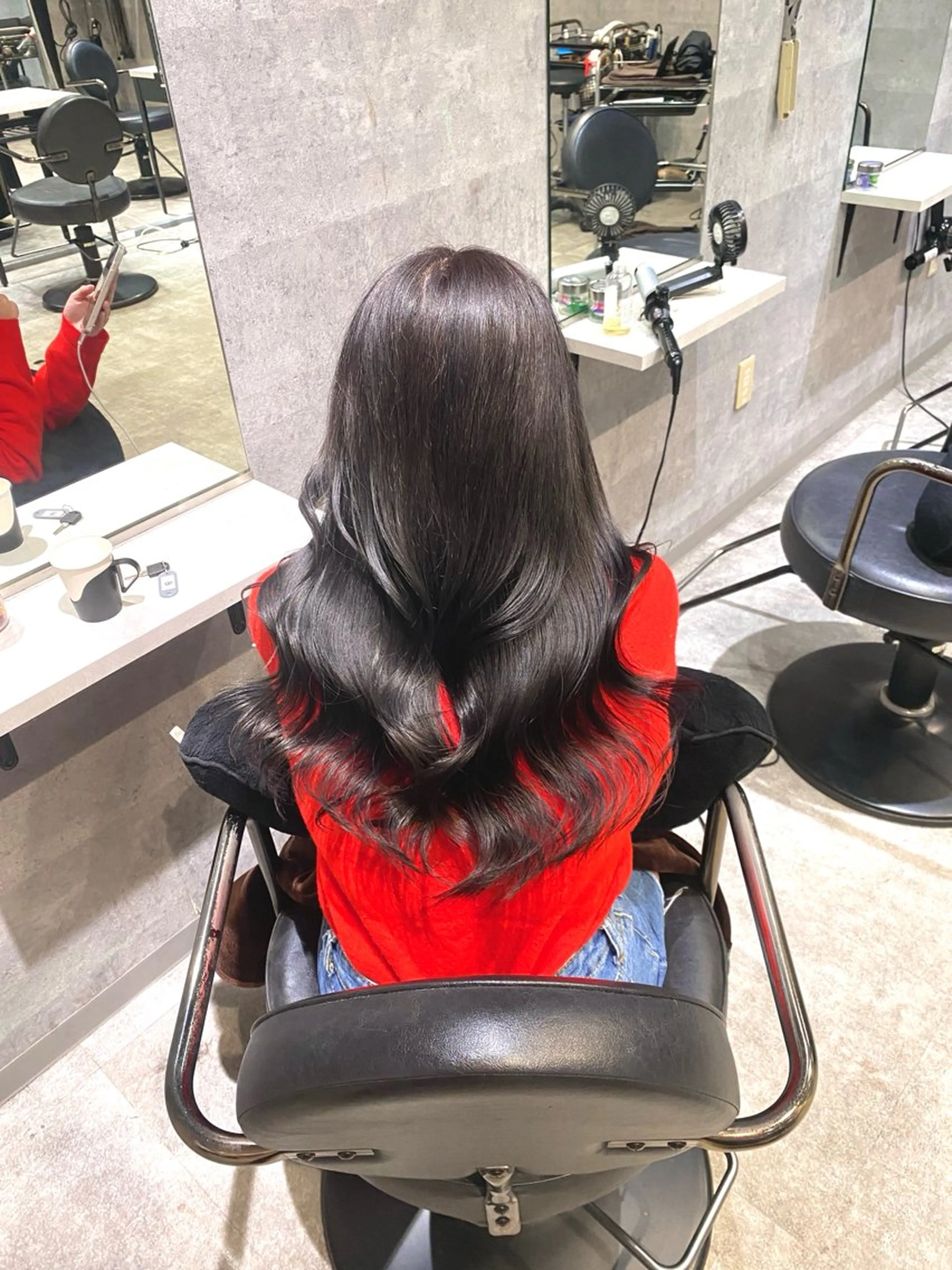 ロング カット ヘアカラー _WHITE難波店[アンダーバーホワイト]所属・艶カラー/髪質改善 /韓国風/中村嘉秀のヘアスタイル