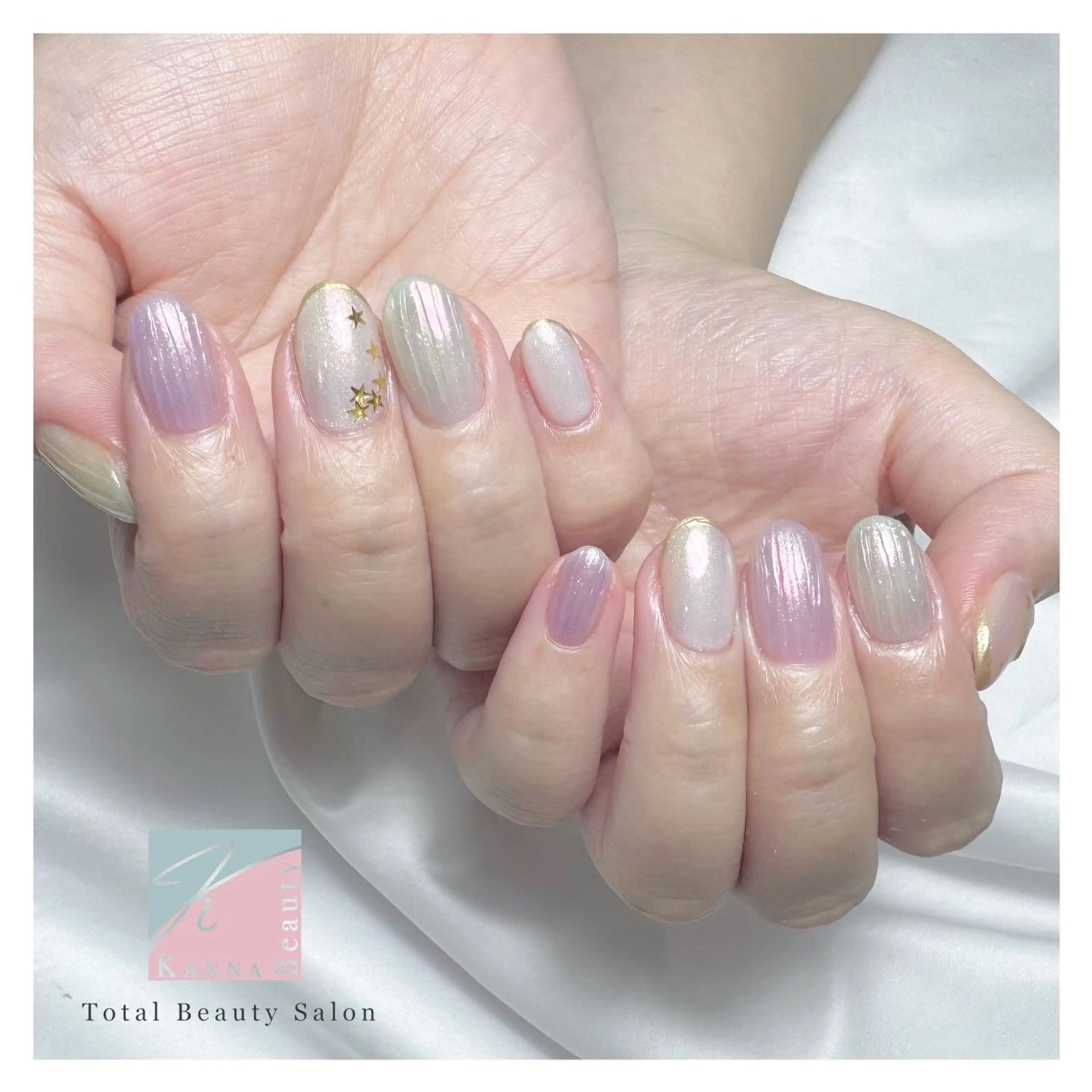 ネイル フットネイル ジェルネイル グラデーション キラキラネイル マグネットネイル Kanna Yuki カンナユキのネイルデザイン