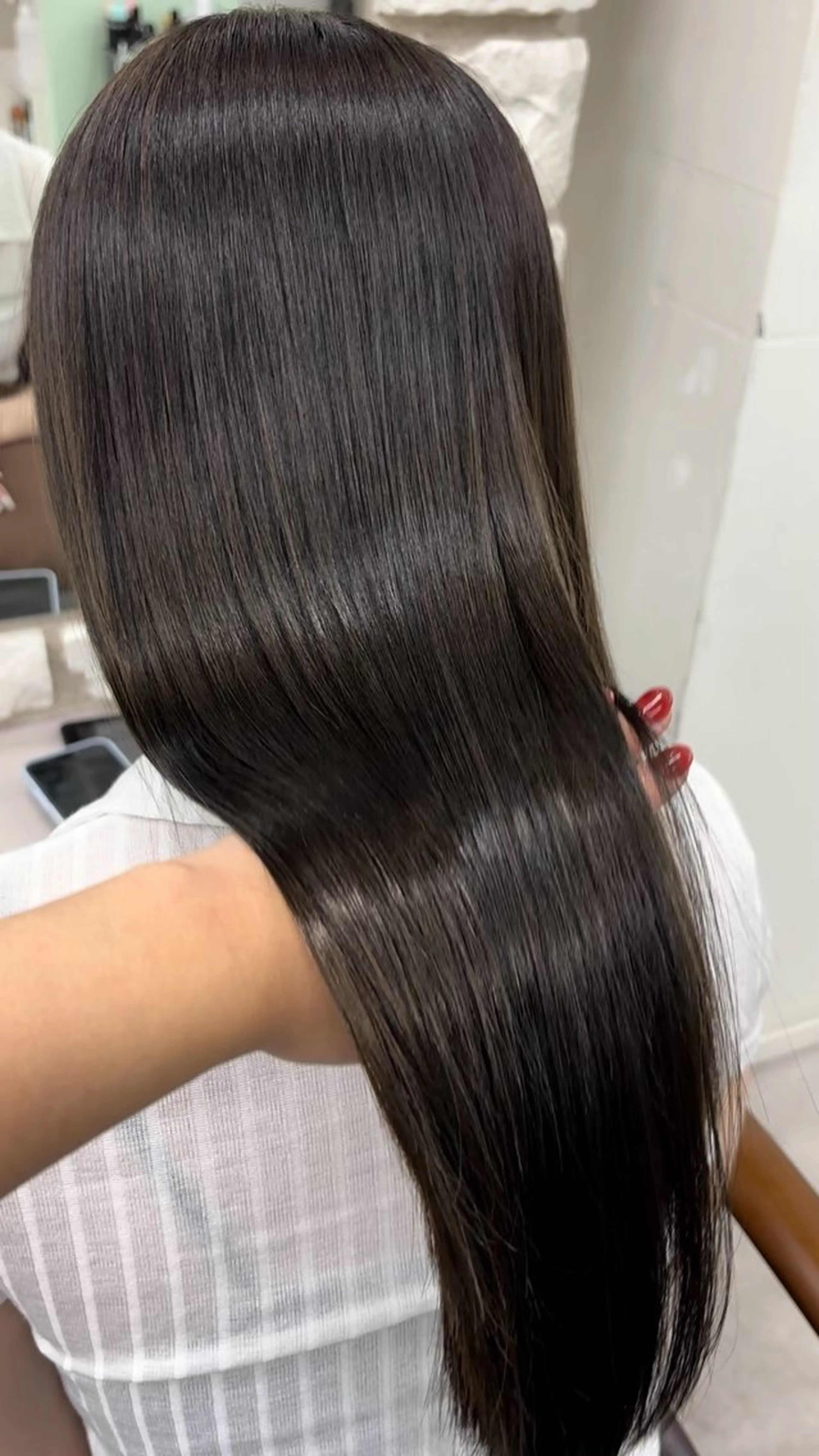 ロング カット 縮毛矯正 トリートメント I see所属・I see/天王寺/ 髪質改善/本田 唯のヘアスタイル