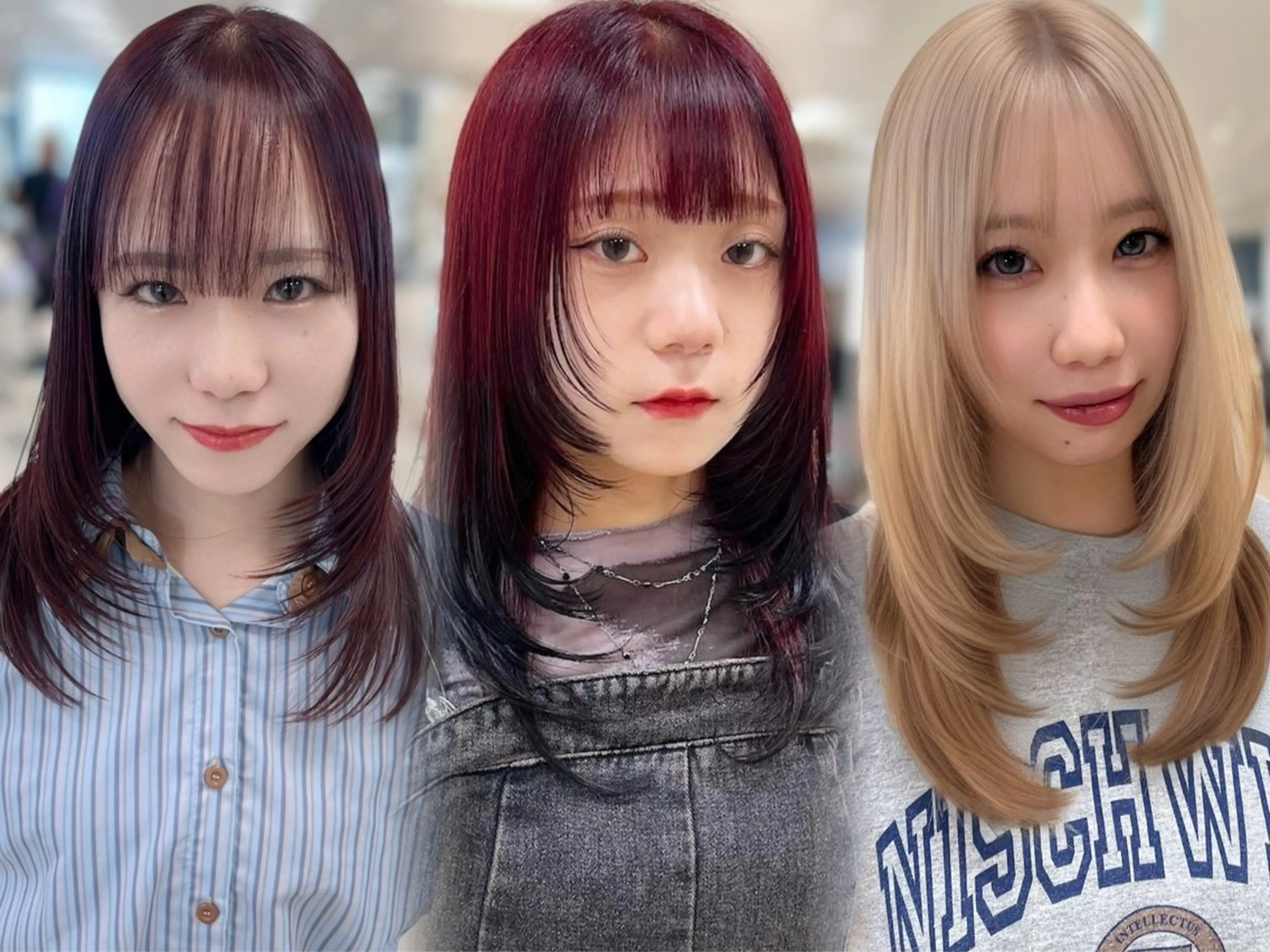 ミディアム カラー レイヤーカット カット トリートメント ヘアセット ハイトーン/ウルフ /レイヤー/坂野幸伸のヘアスタイル