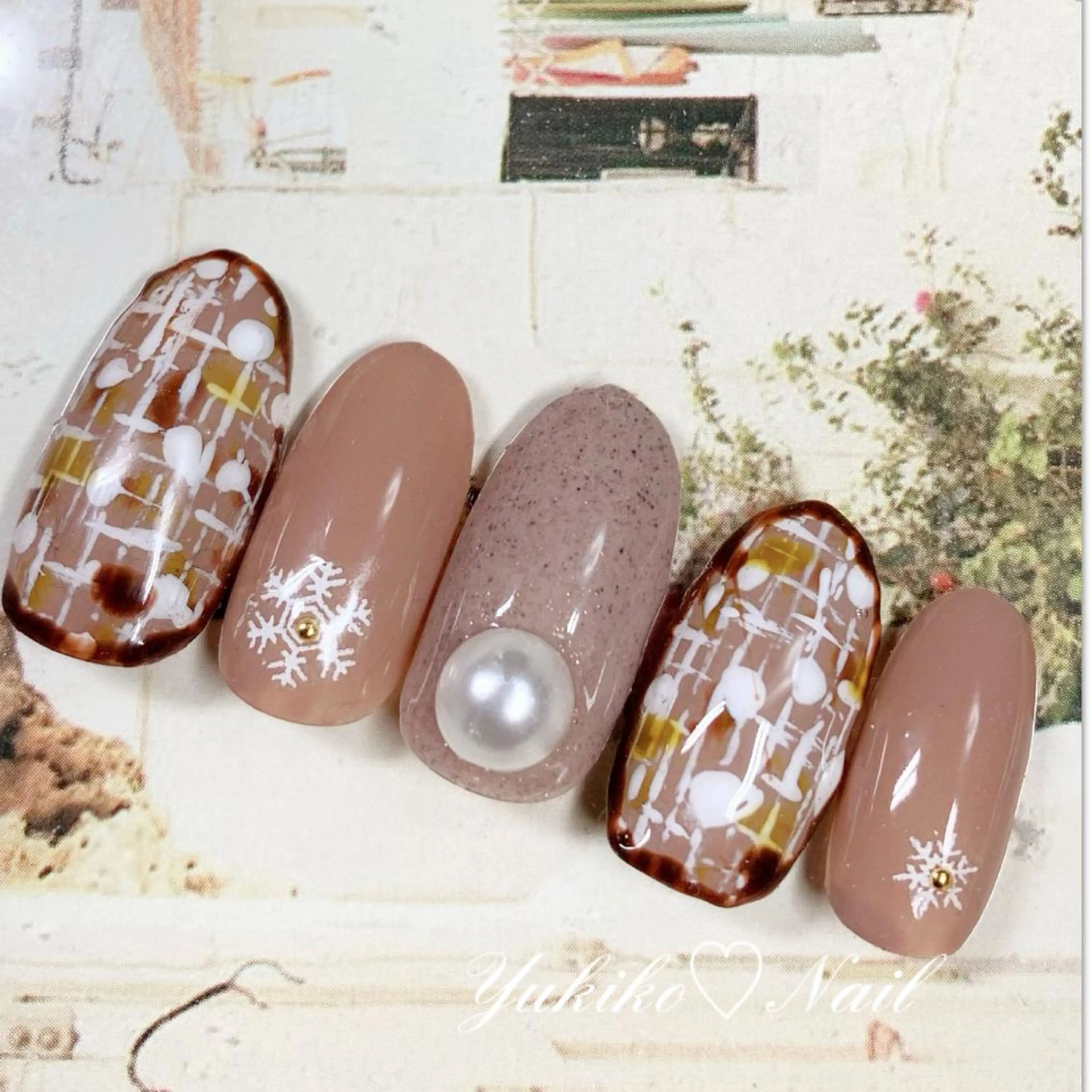 ネイル ツイードネイル ハンドネイル ユキコ ネイルのネイルデザイン