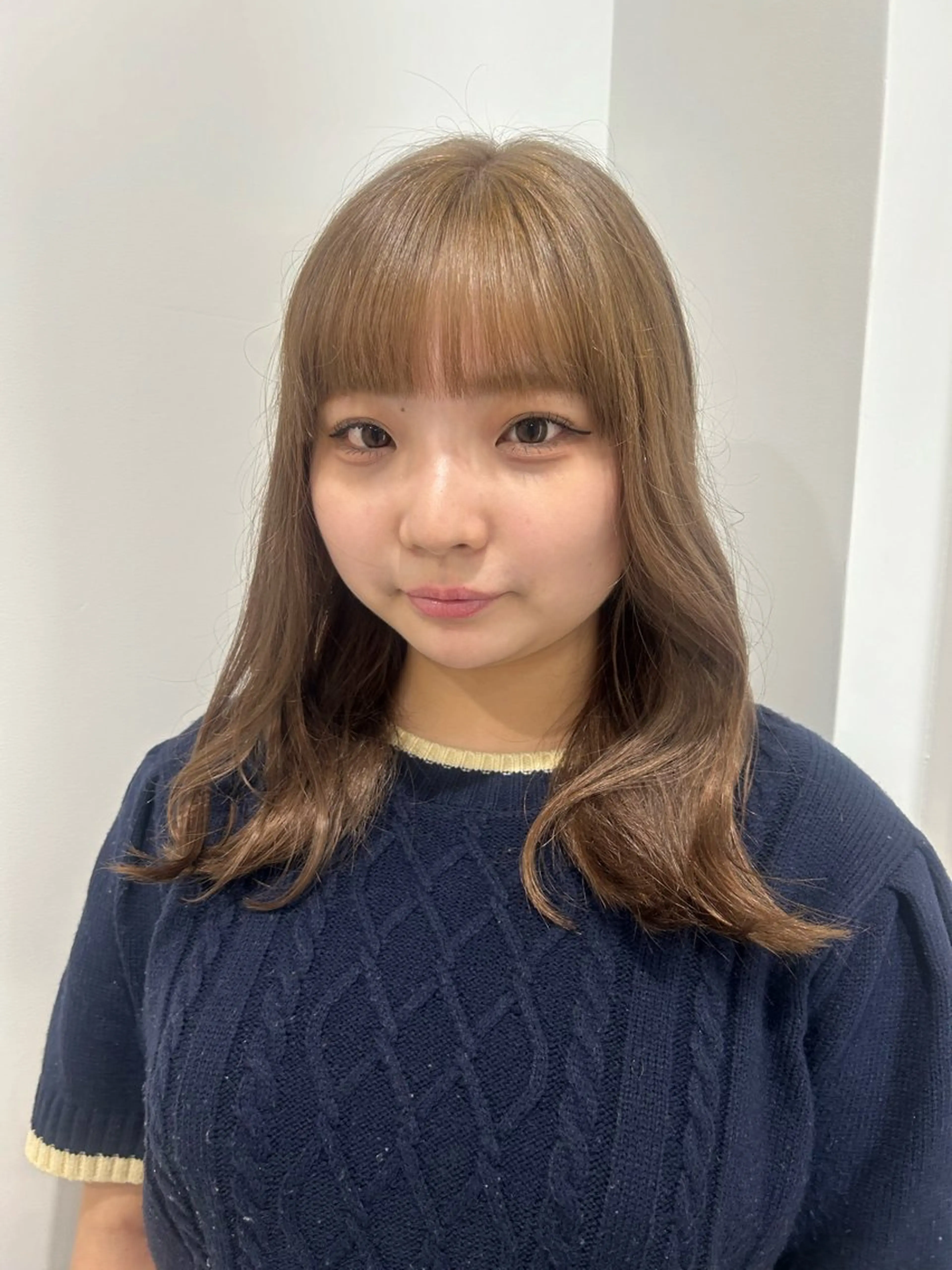 セミロング カラー 愛結 暖色カラー🎀🩰のヘアスタイル
