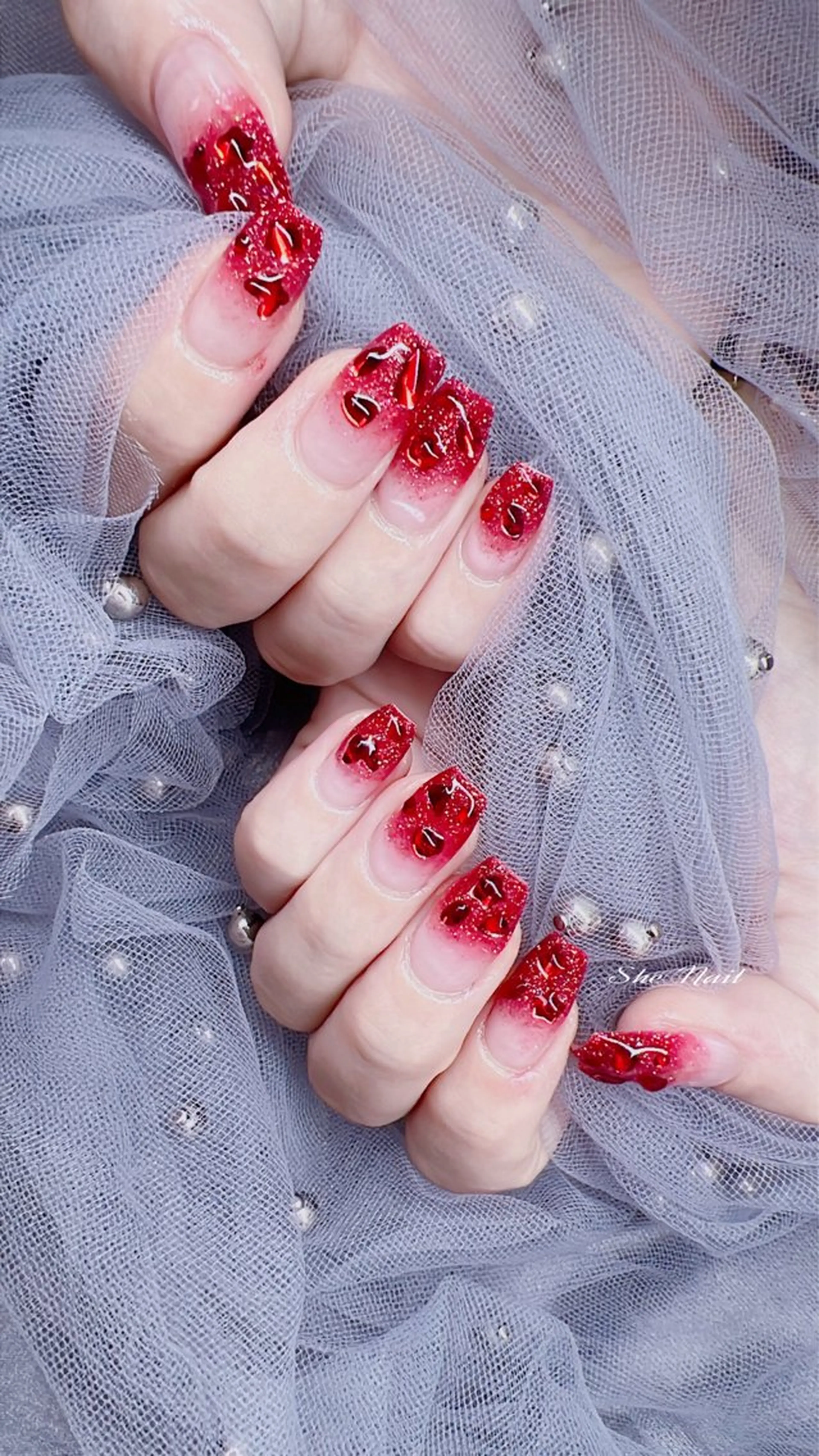 ネイル チークネイル フレンチネイル 持ち込み ワンカラーネイル シンプルネイル She   Nail所属・ISA_ BELLAのネイルデザイン