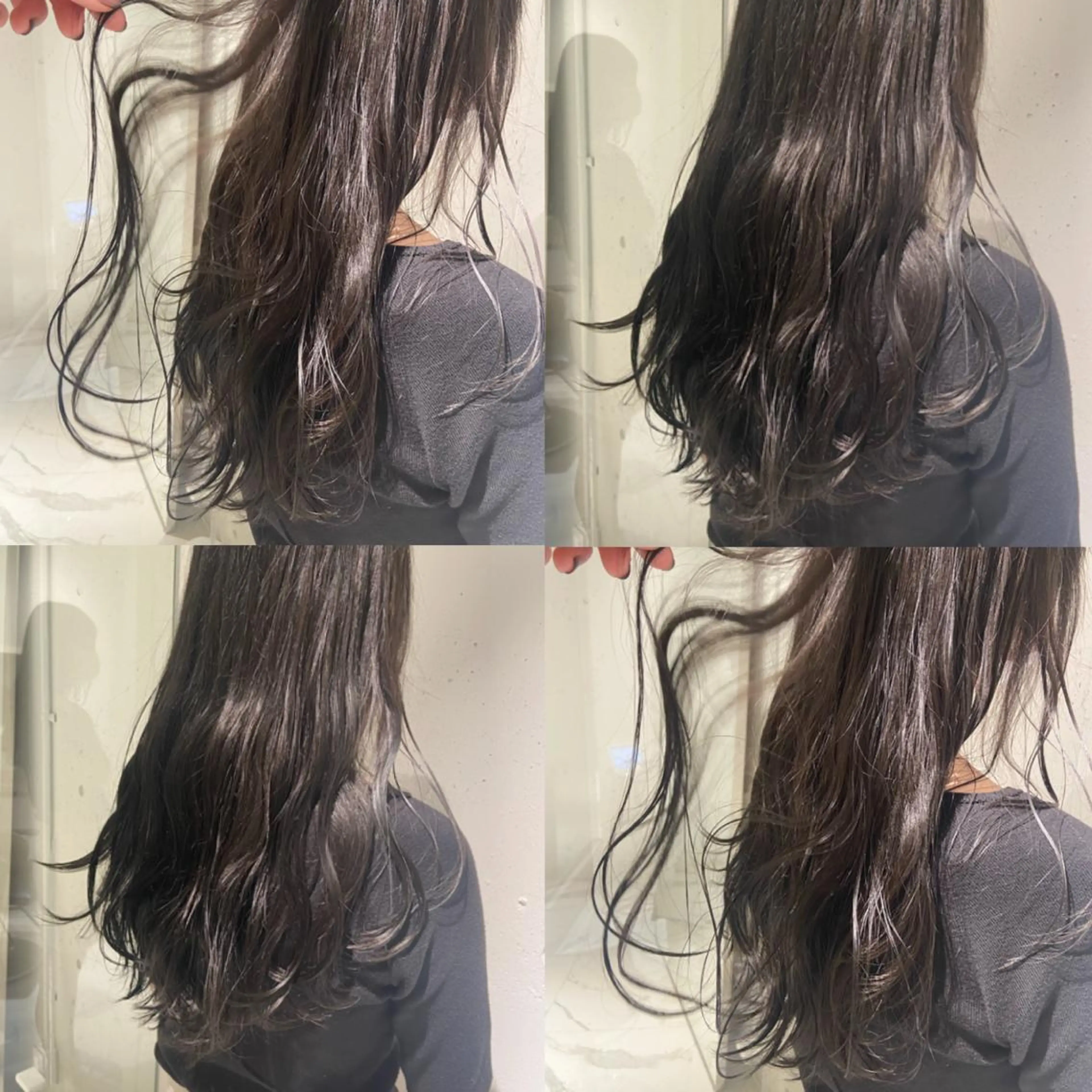 ロング カラー 透明感カラー グレージュ カジュアルを女っぽく 𝗮𝘆𝗮𝗰𝗼のヘアスタイル