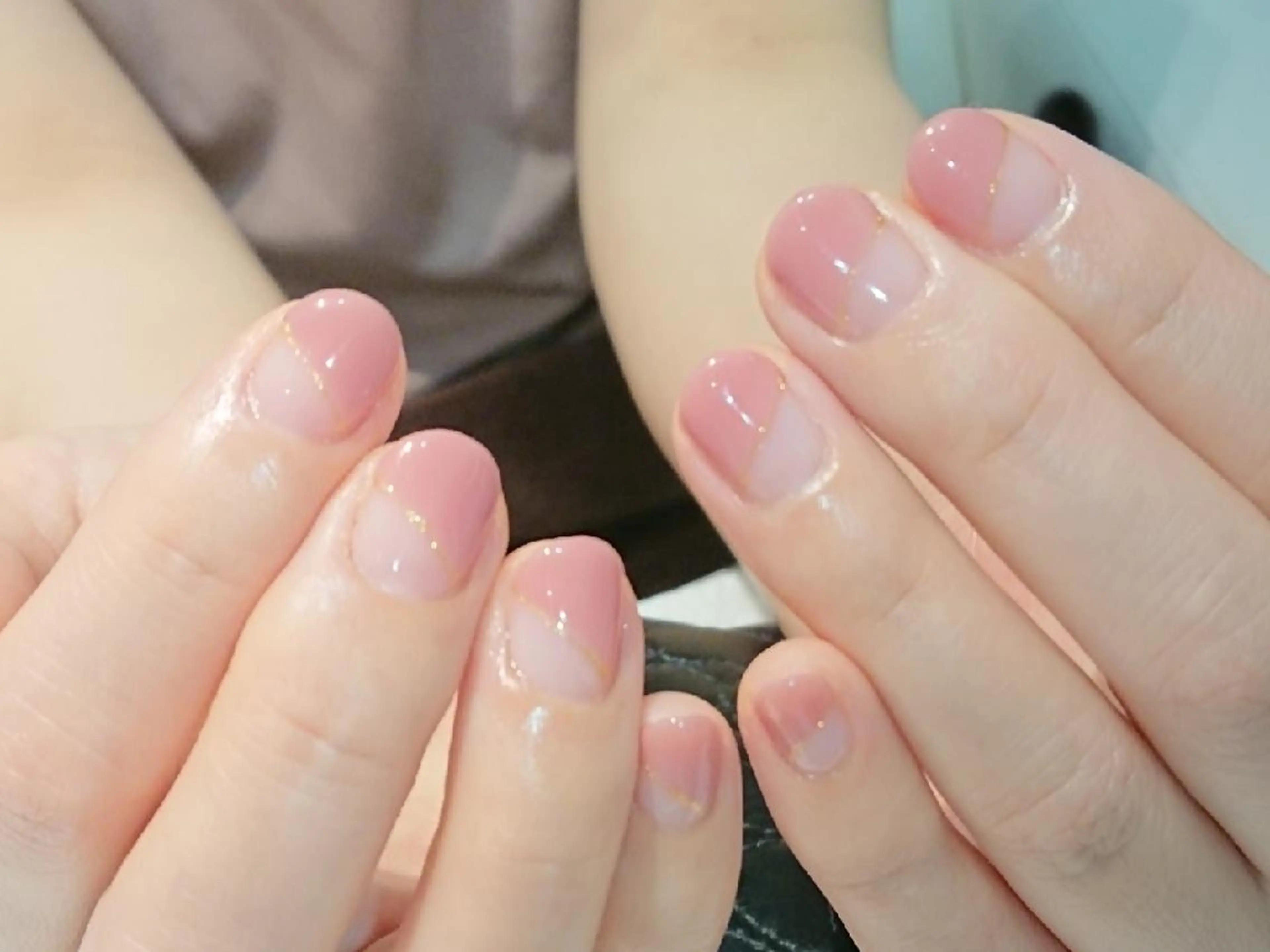 ネイル フレンチネイル 斜めフレンチ ハンドネイル 市川駅 ✿中津のネイルデザイン