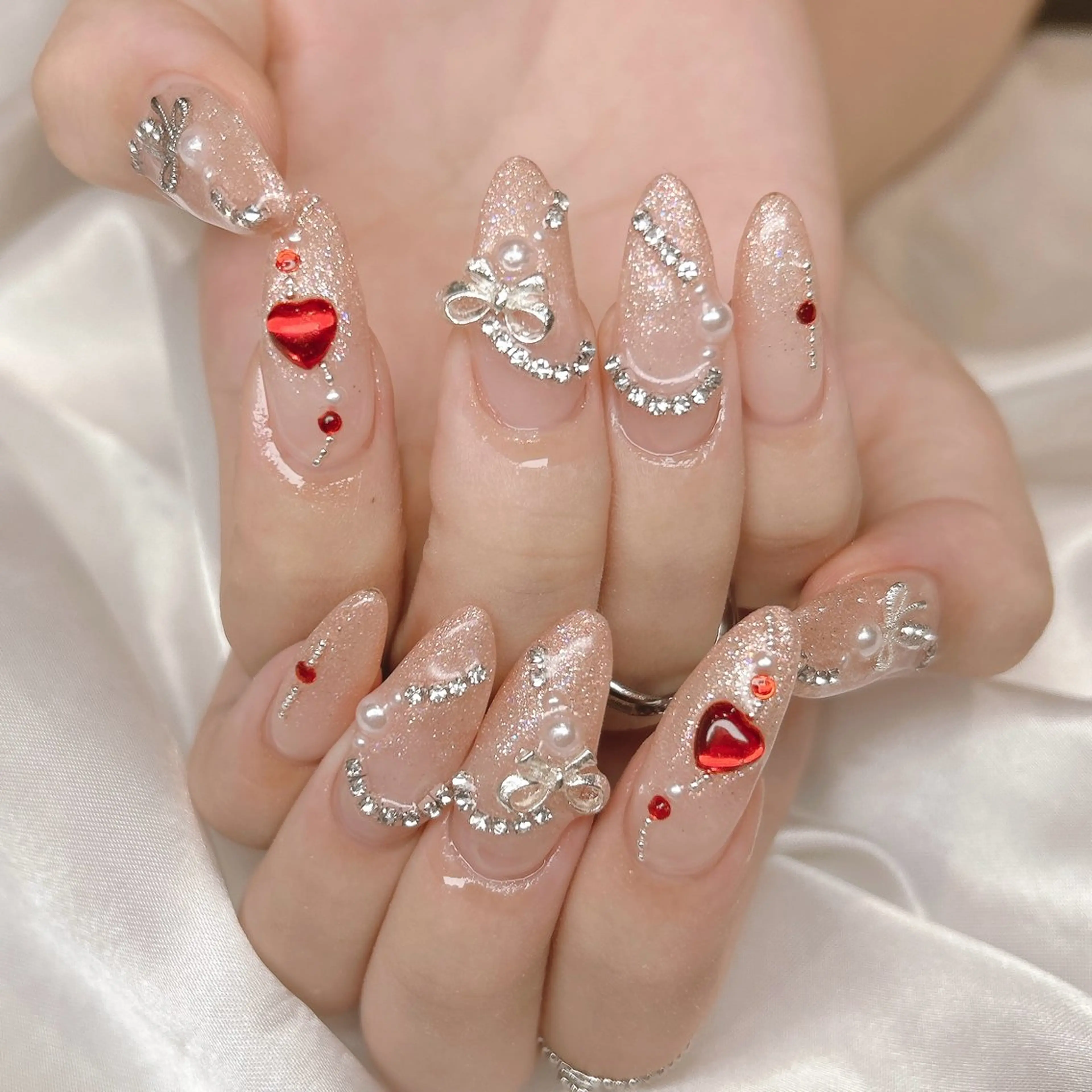 ネイル ラメ(グリッター) ハンドネイル junna のぞいてねのネイルデザイン