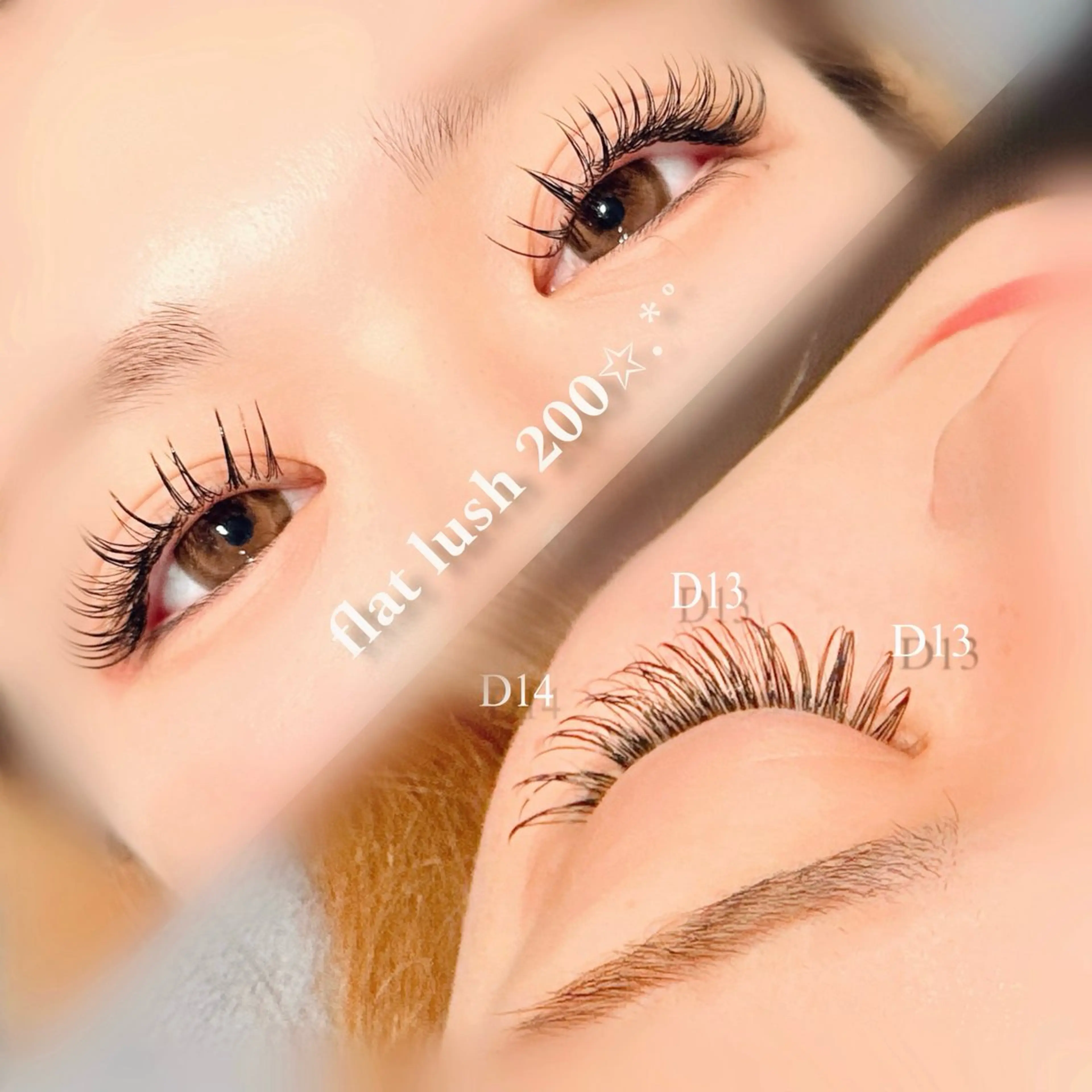 マツエク・マツパ 束感まつ毛 フラットラッシュ マツエク 大阪梅田 Mei🫧のマツエク・マツパデザイン