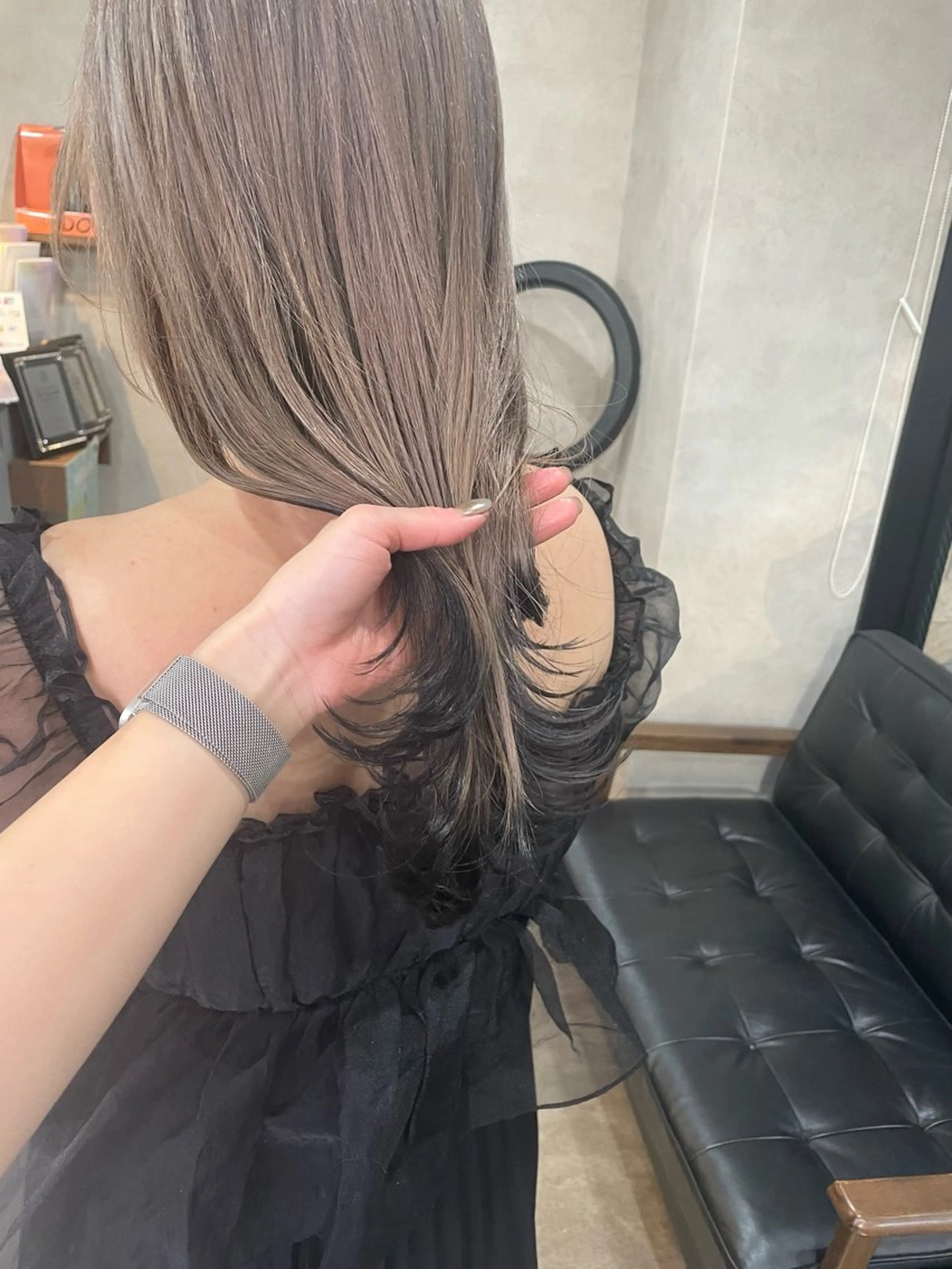 セミロング カラー ヘアカラー トリートメント RIENS / ayu ♡のヘアスタイル