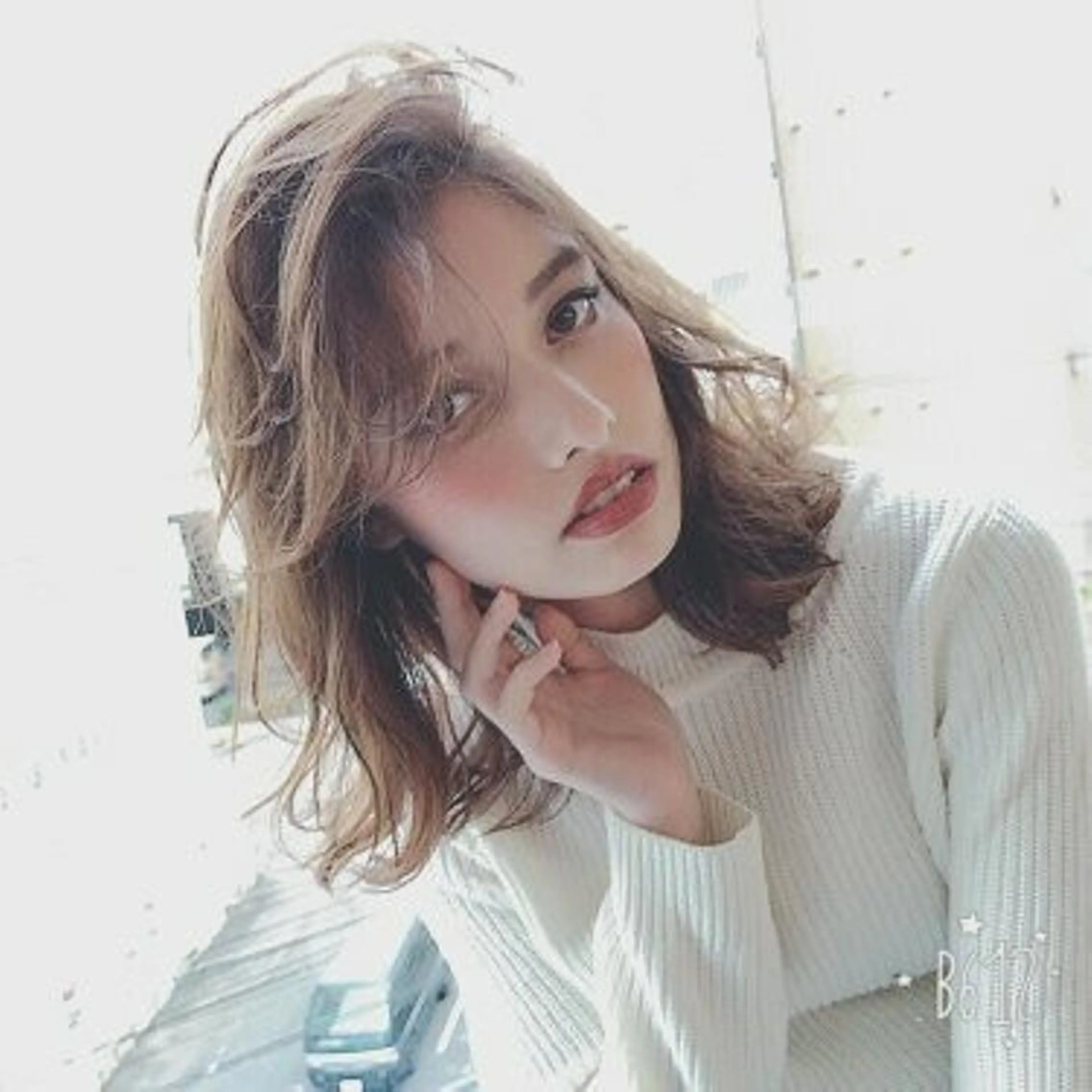 セミロング パーマ カラー 大人の艶髪✂️ 矢崎美紀のヘアスタイル