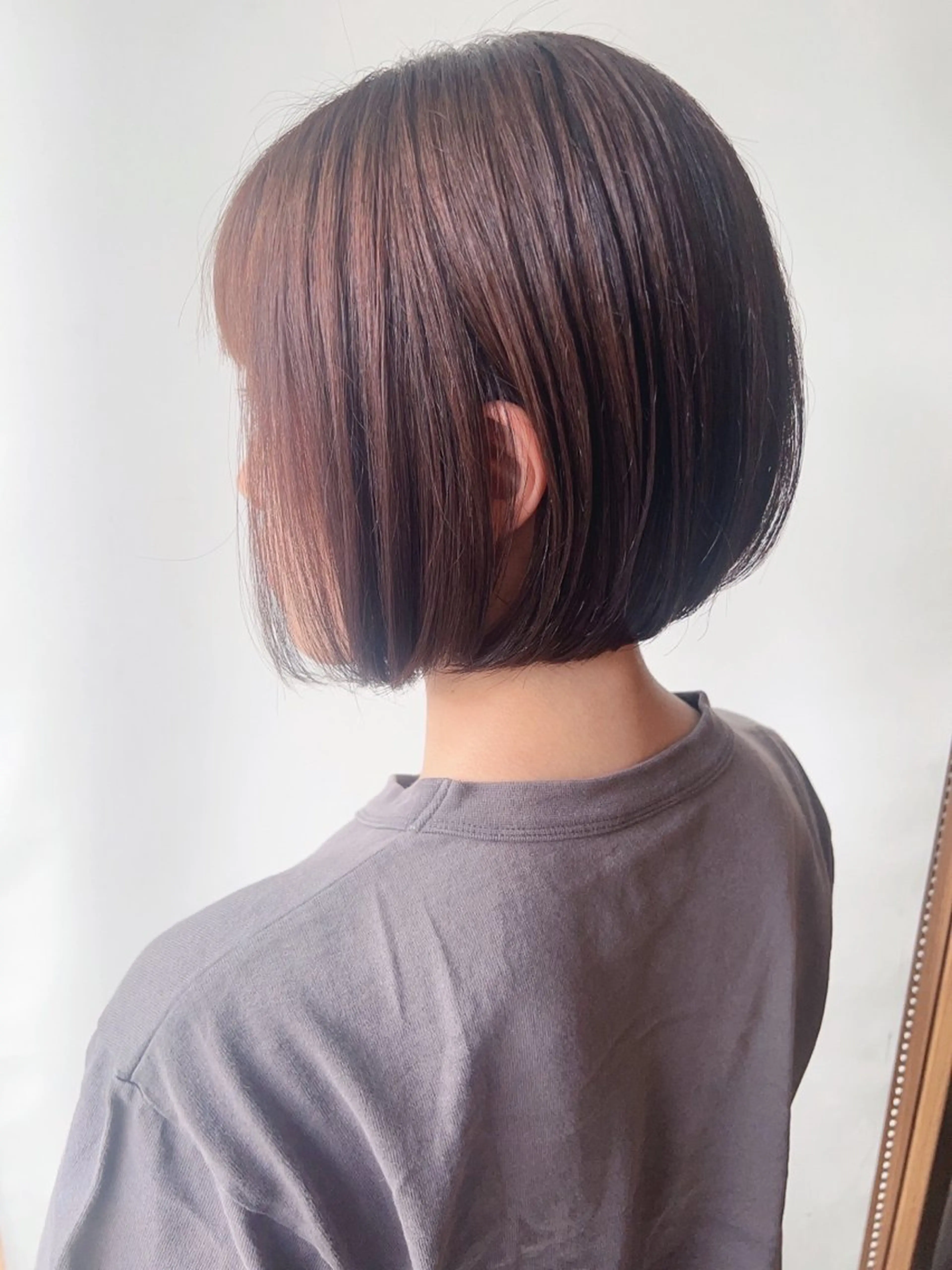 ショート 似合わせカット morio from london所属・松岡彩華 ボブ /グレージュのヘアスタイル