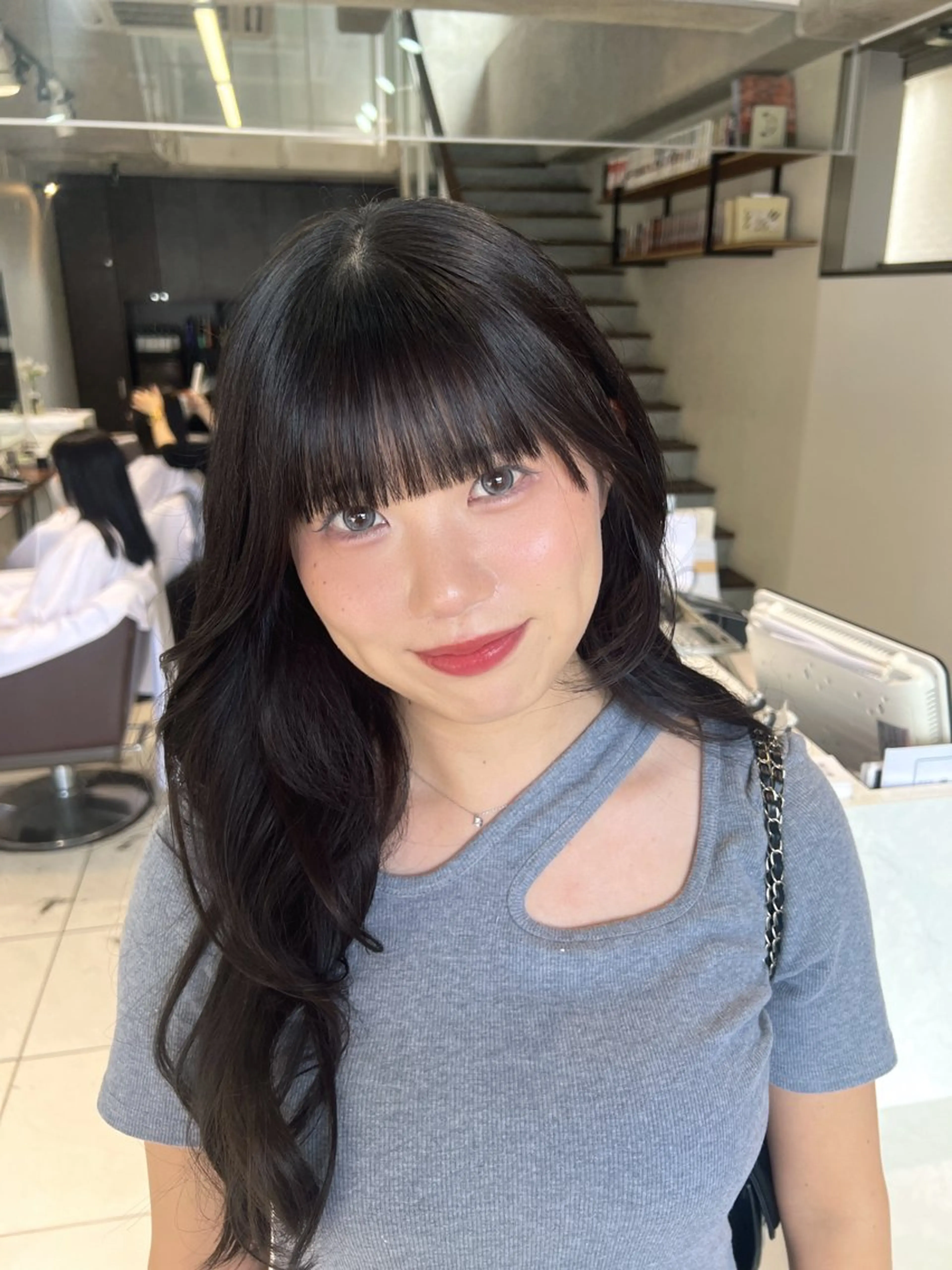 ロング カラー 黒髪 Ⓜ️irai ✮のヘアスタイル