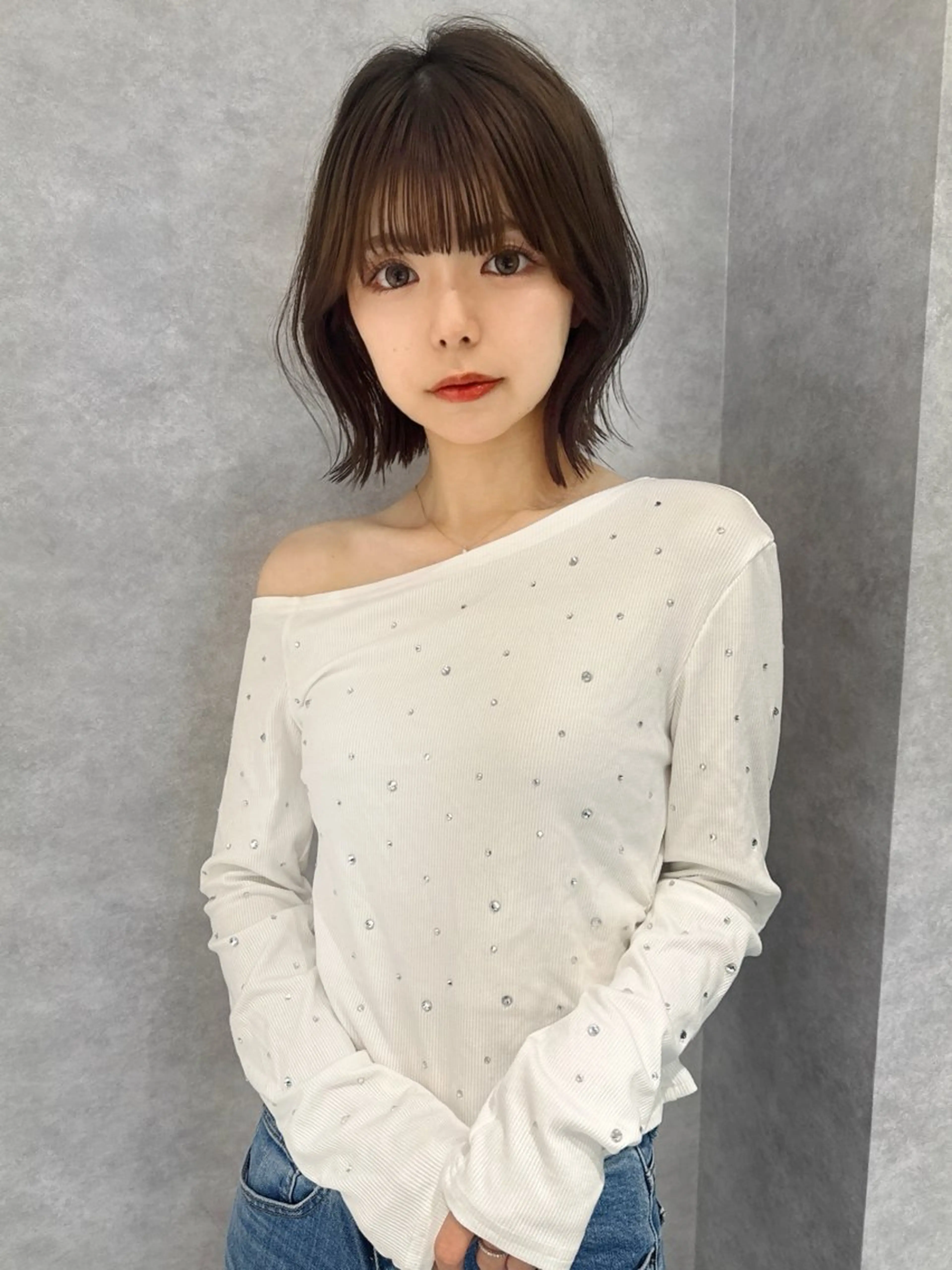 ショート ショートボブ 韓国風カラー ボブ くびれヘア 髪質改善 ボブ/顔周りカット /縮毛矯正/鈴木隆太のヘアスタイル