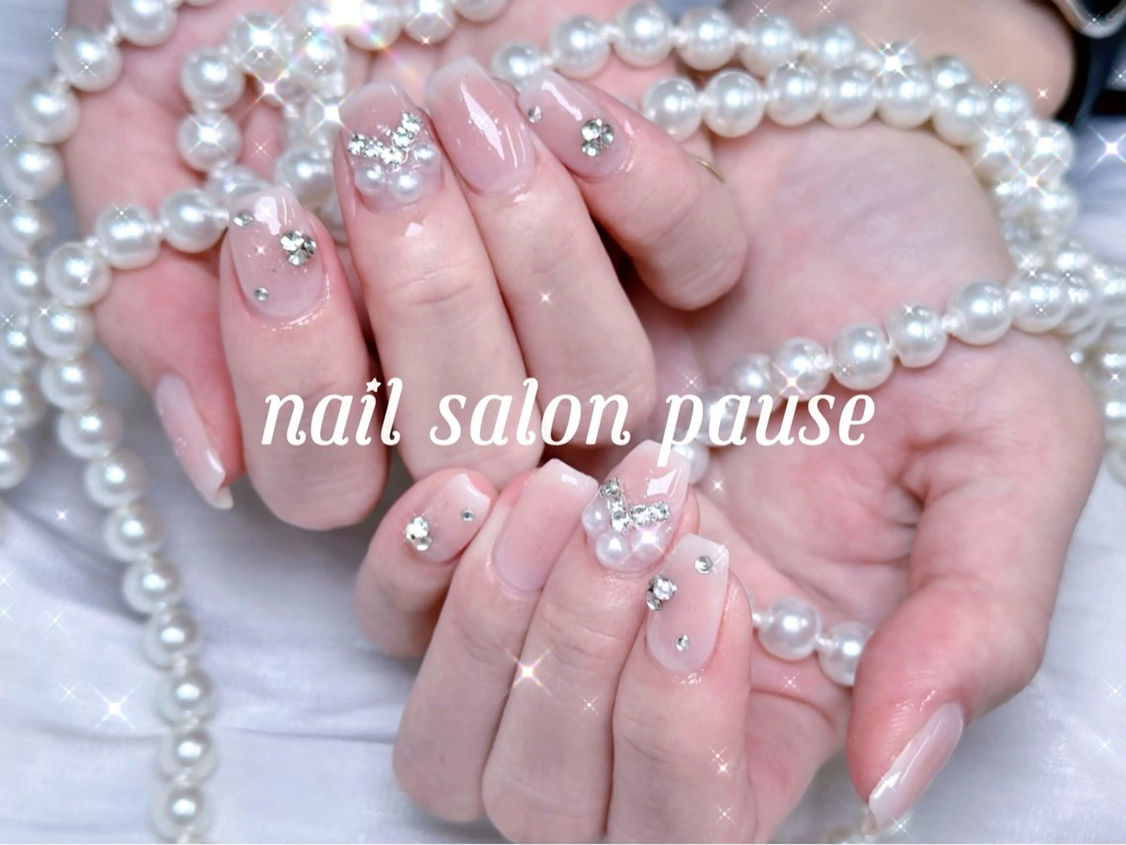 ネイル ストーンネイル ハンドネイル ハンドケア nail salon pause✨のネイルデザイン