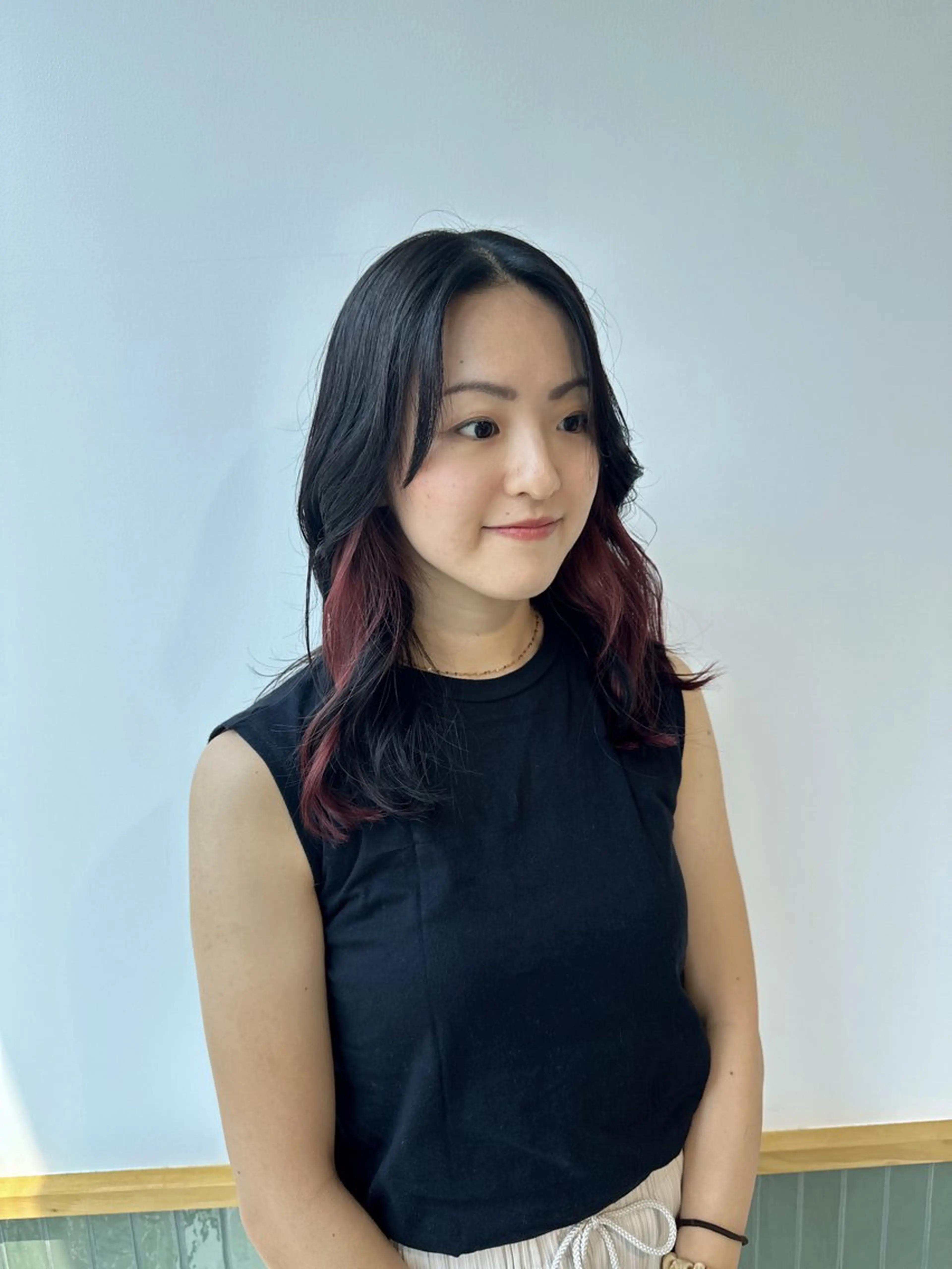 ミディアム カラー カット ヘアカラー トリートメント ブリーチなし/レイヤ ー特化🌈Tommyのヘアスタイル