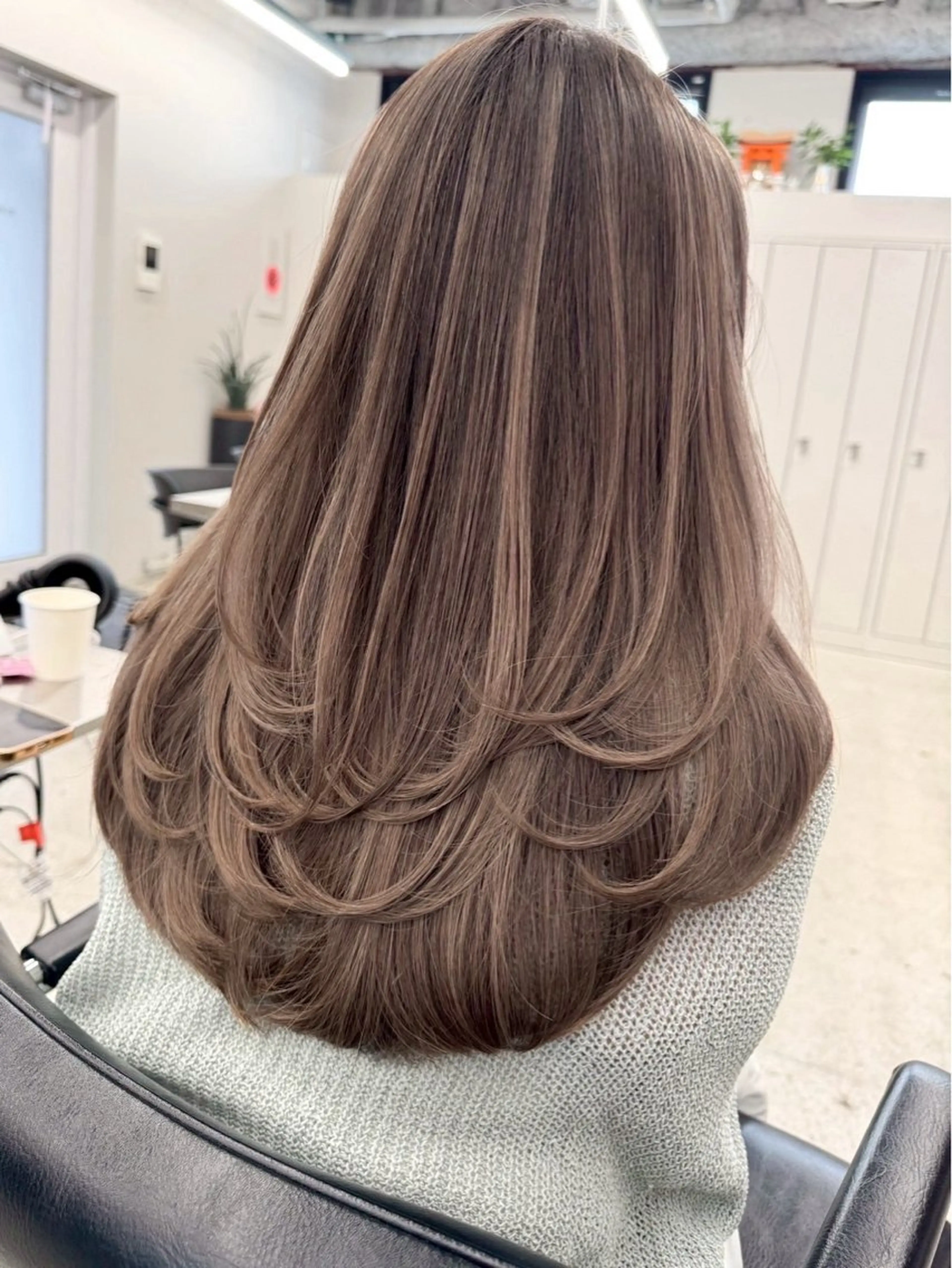 ロング カラー カット ヘアカラー トリートメント Amaretto かなのヘアスタイル