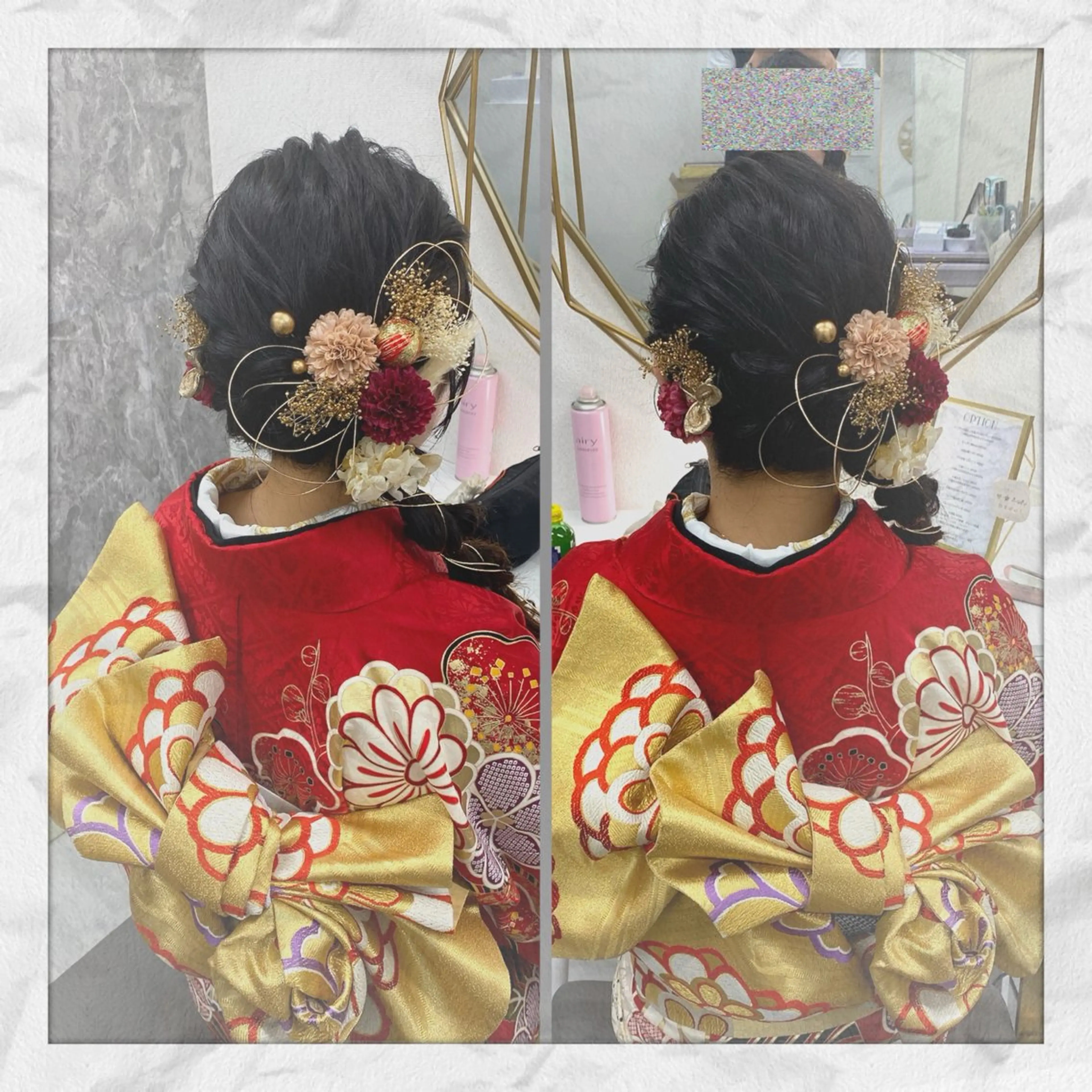 セミロング ヘアアレンジ 成人式 ヘアセット ヘアセット/着付け 𓇼 松本 夏美𓇼のヘアスタイル