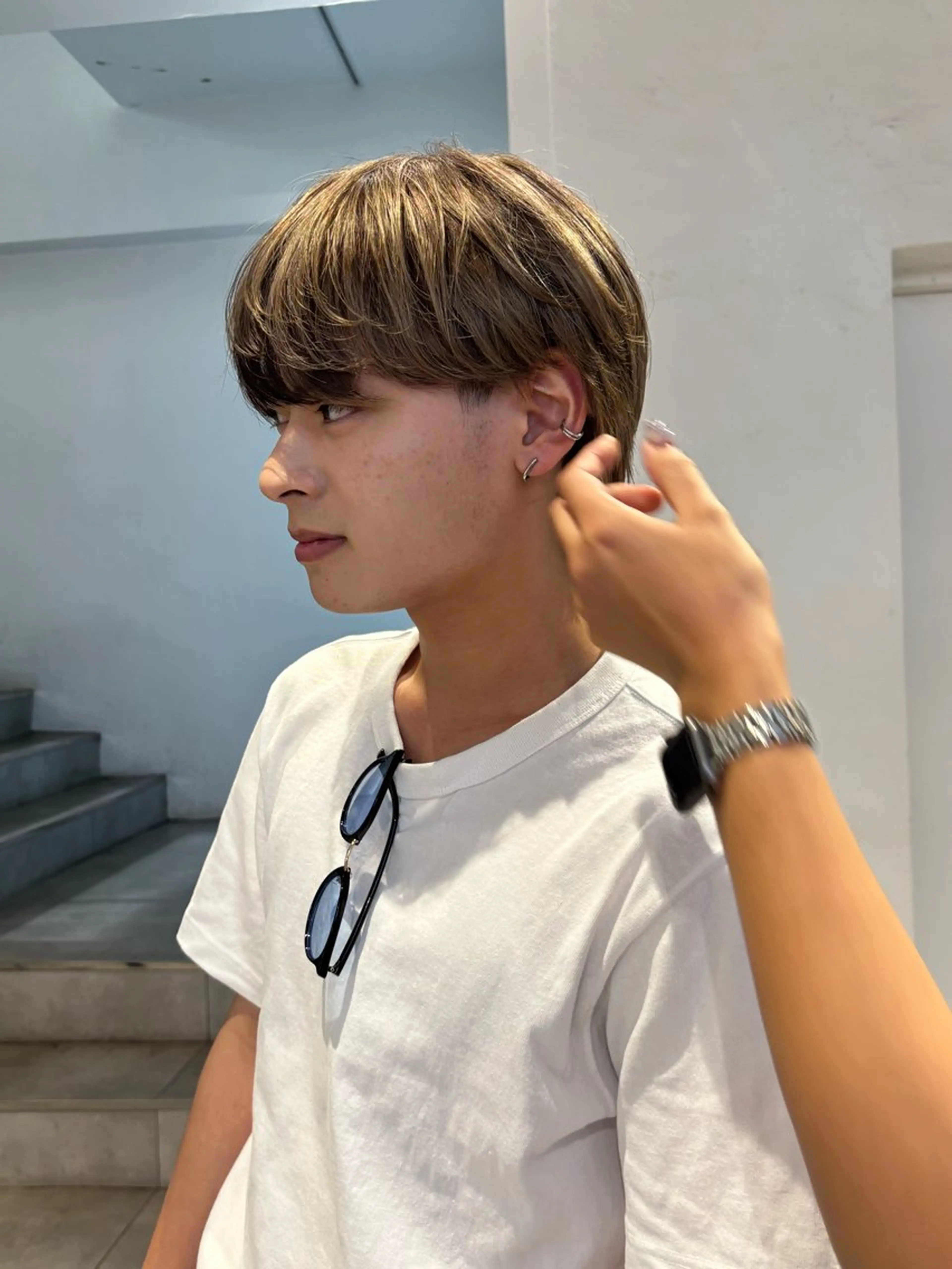 カラー メンズ ヘアカラー メンズパーマ/ メッシュ📍ﾕﾘのヘアスタイル