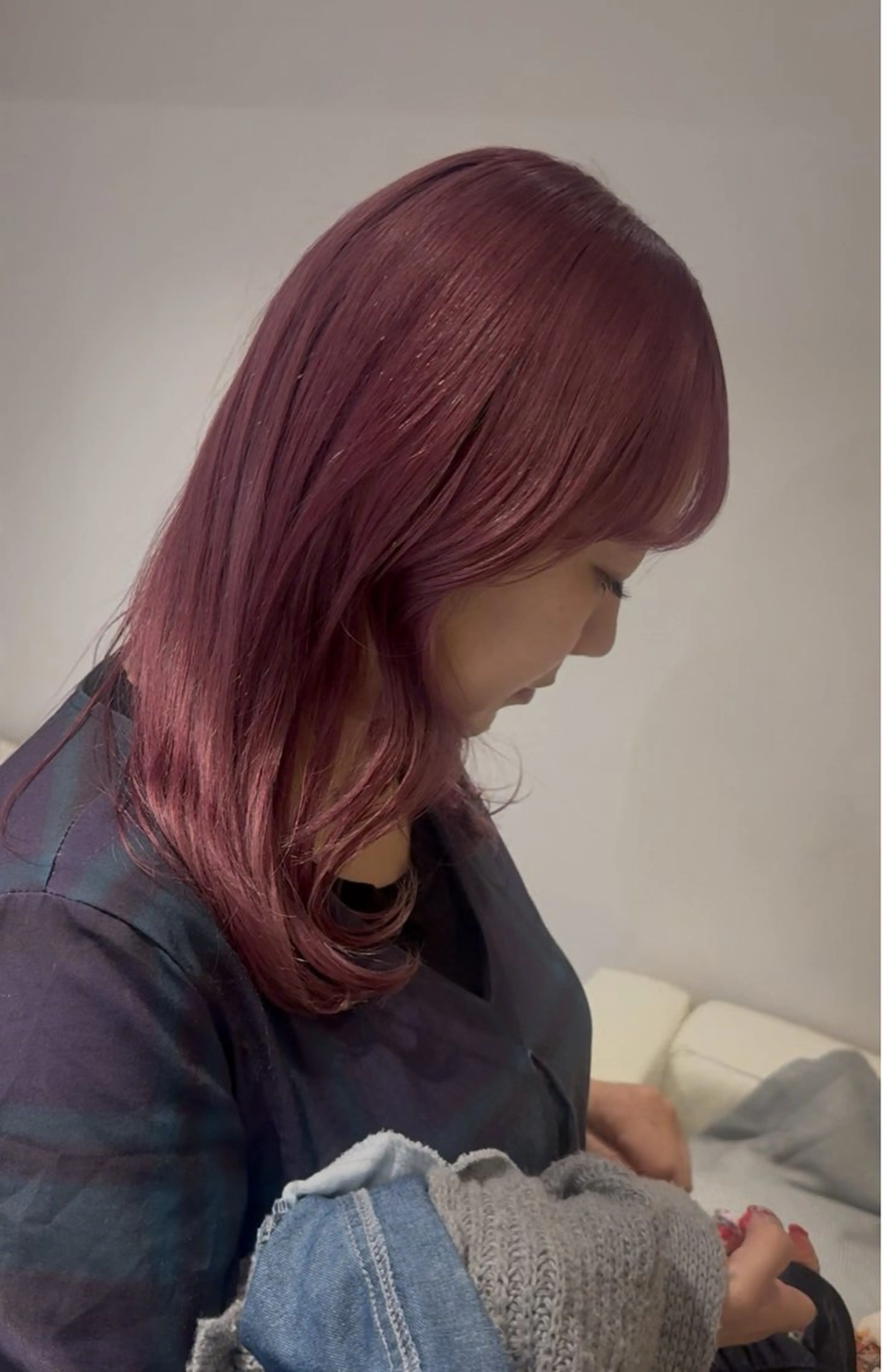 ミディアム カラー ピンクカラー ヘアカラー Beleza Shibuya所属・ハイトーン美容師 🤍のあ🤍のヘアスタイル