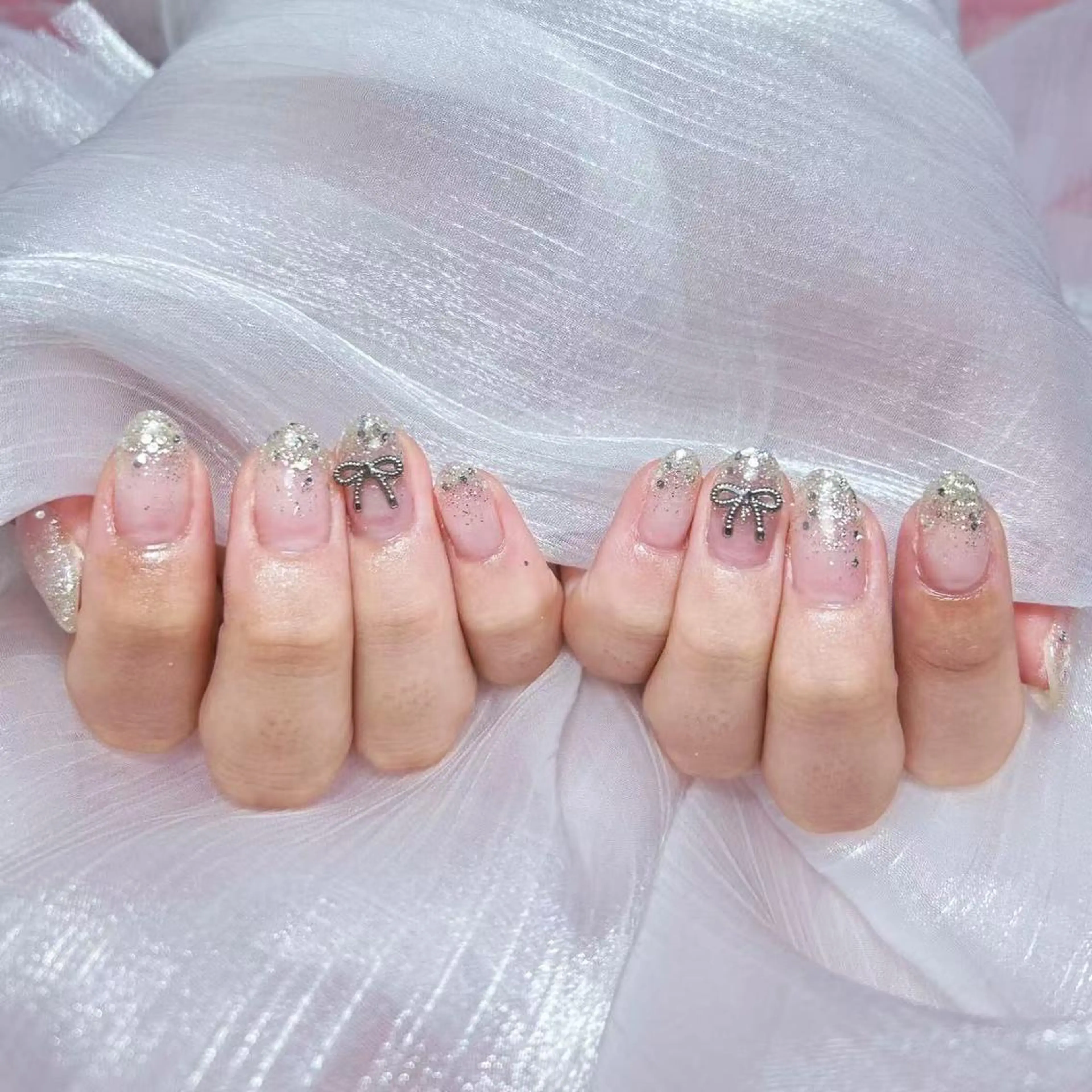 ネイル アートネイル オーロラネイル ガーリー キラキラネイル マグネットネイル ハンドネイル Diamond ✨のネイルデザイン