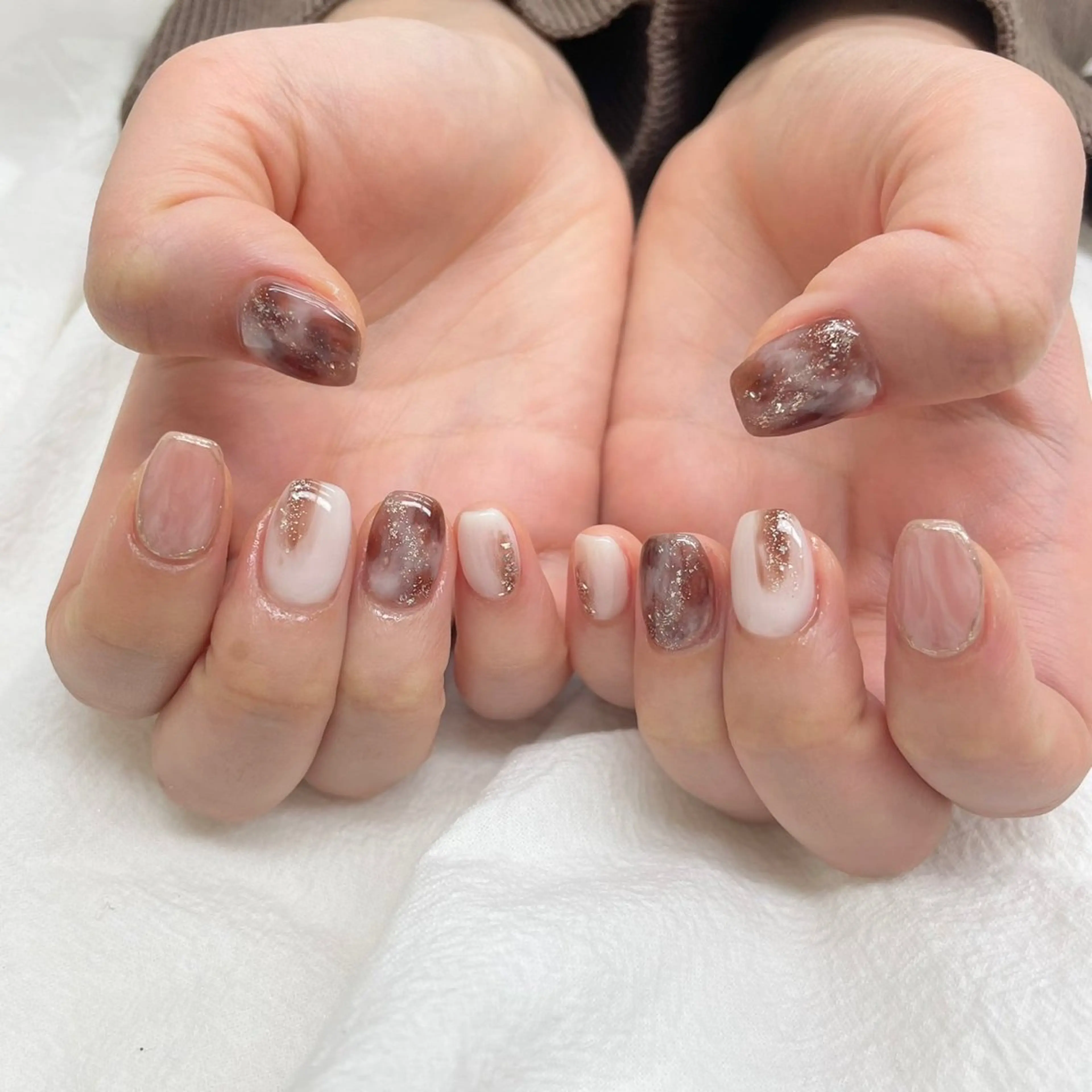 ミディアム 韓国風ヘア ハンドネイル nail jaol池袋店所属・ネイルJaol 池袋のネイルデザイン