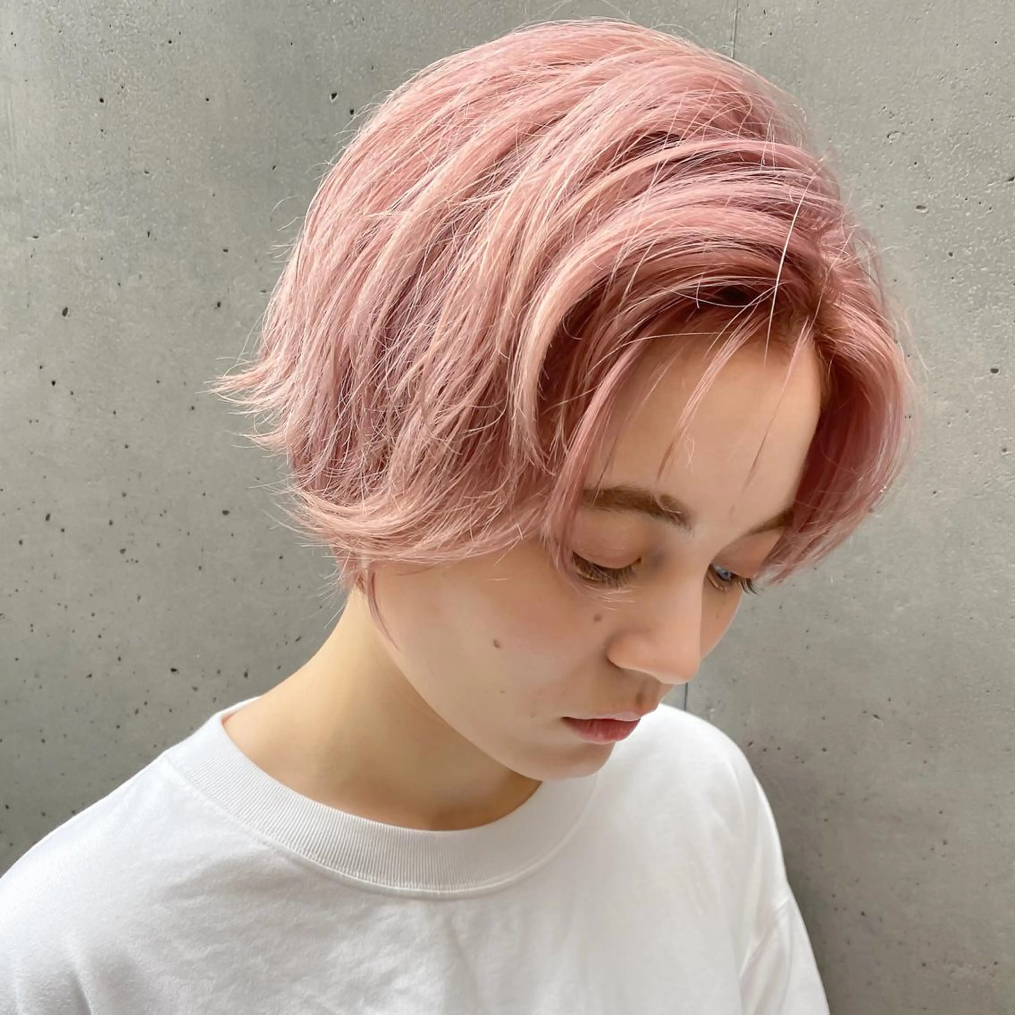 ショート カラー ベージュカラー 黒髪 ブリーチ ケアブリーチ ダブルカラー ✨ハッシュカット✨ ユウキ✨のヘアスタイル