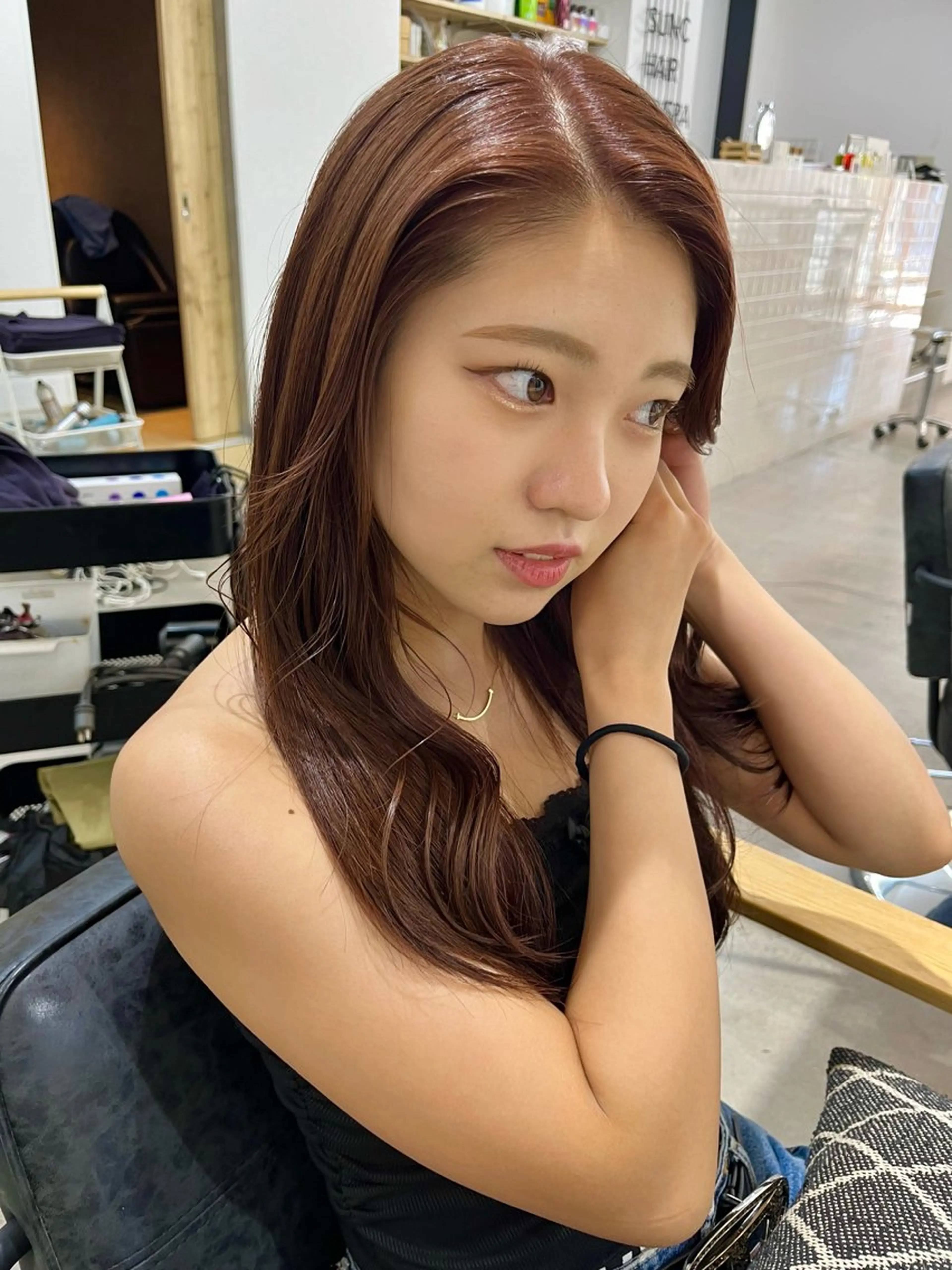 ロング カラー カット ヘアカラー トリートメント 🌼sunc HINAMI🌼のヘアスタイル