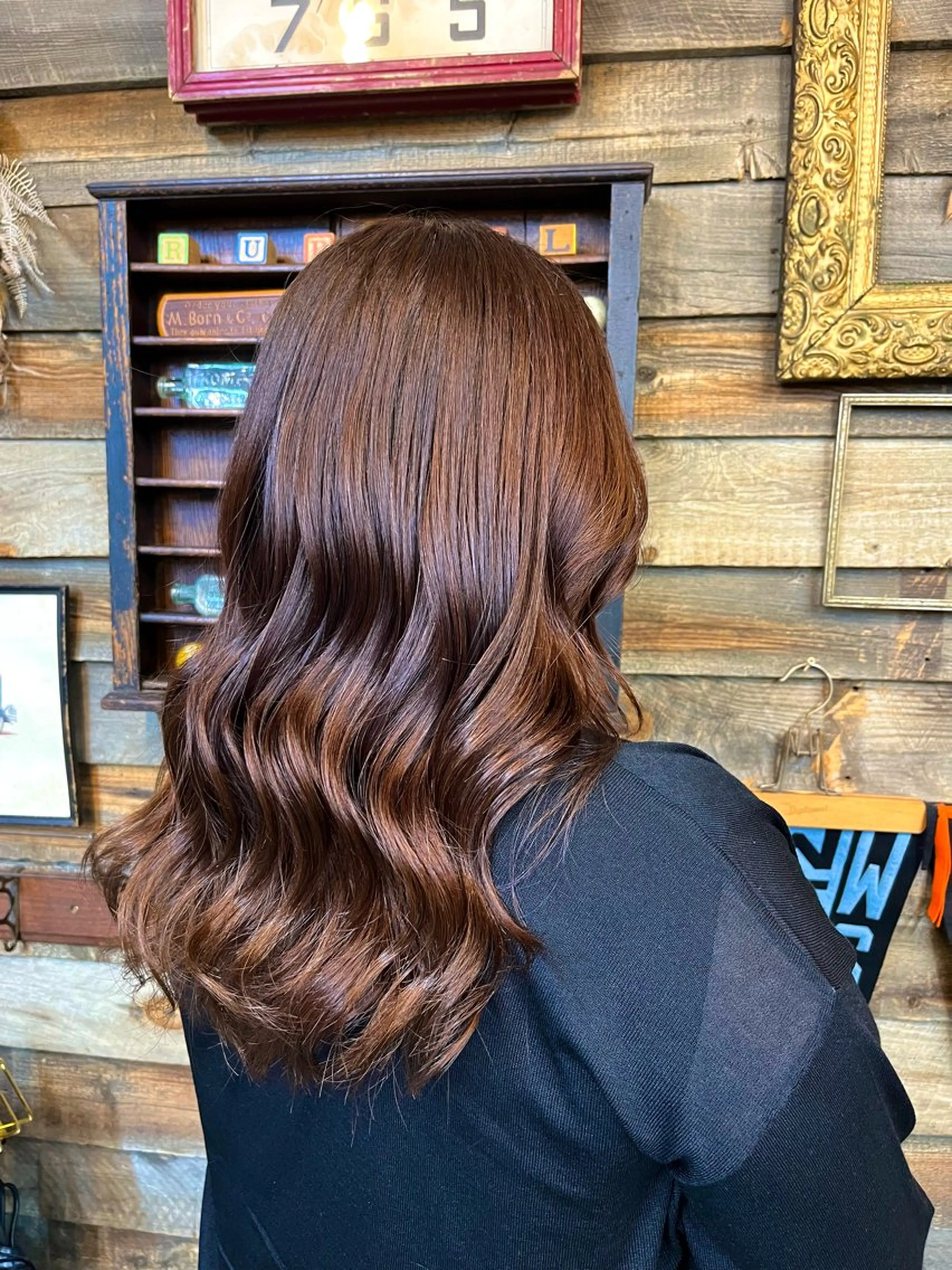 ロング カラー ブラウンカラー ピンクカラー ピンクブラウン ヘアカラー RuBell所属・川崎 かなでのヘアスタイル