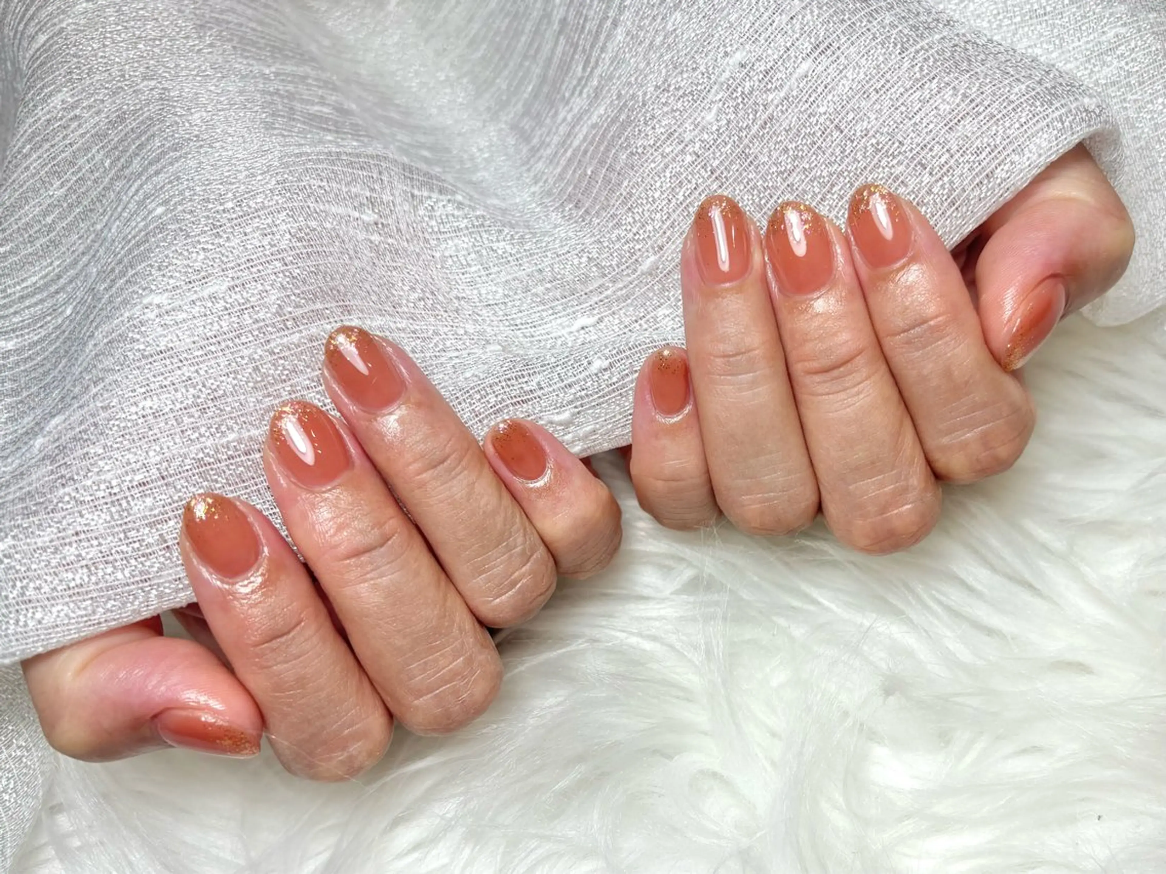 ネイル アートネイル グラデーション ラメ(グリッター) ラメグラデーション ワンカラーネイル ハンドネイル 【Eclat ｴｸﾗ】nail＆beauty所属・Eclat［ｴｸﾗ］ Yuriのネイルデザイン