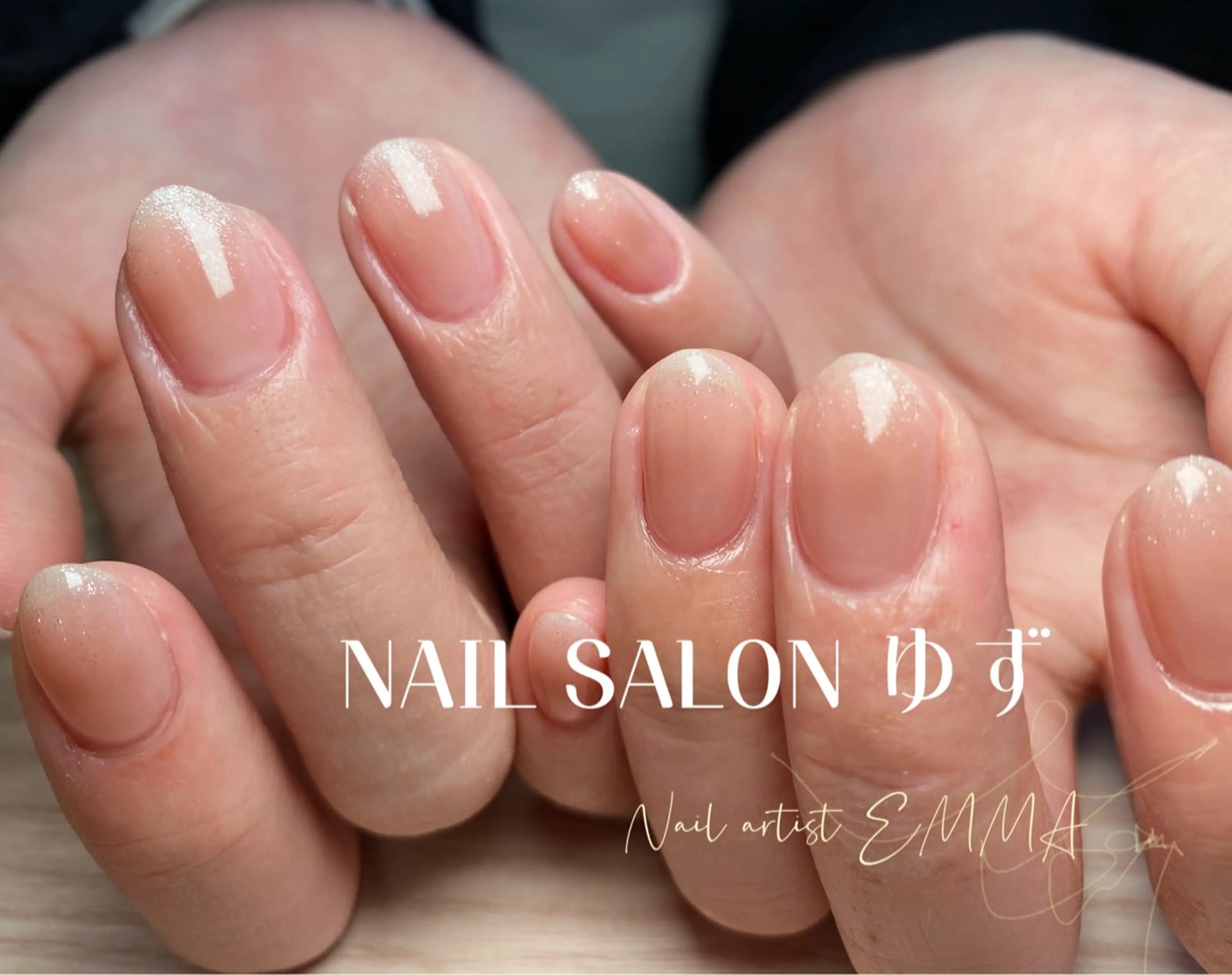 ネイル チークネイル フレンチネイル 韓国ネイル マグネットネイル ピンク ハンドネイル 花澤 ネイルサロンのネイルデザイン