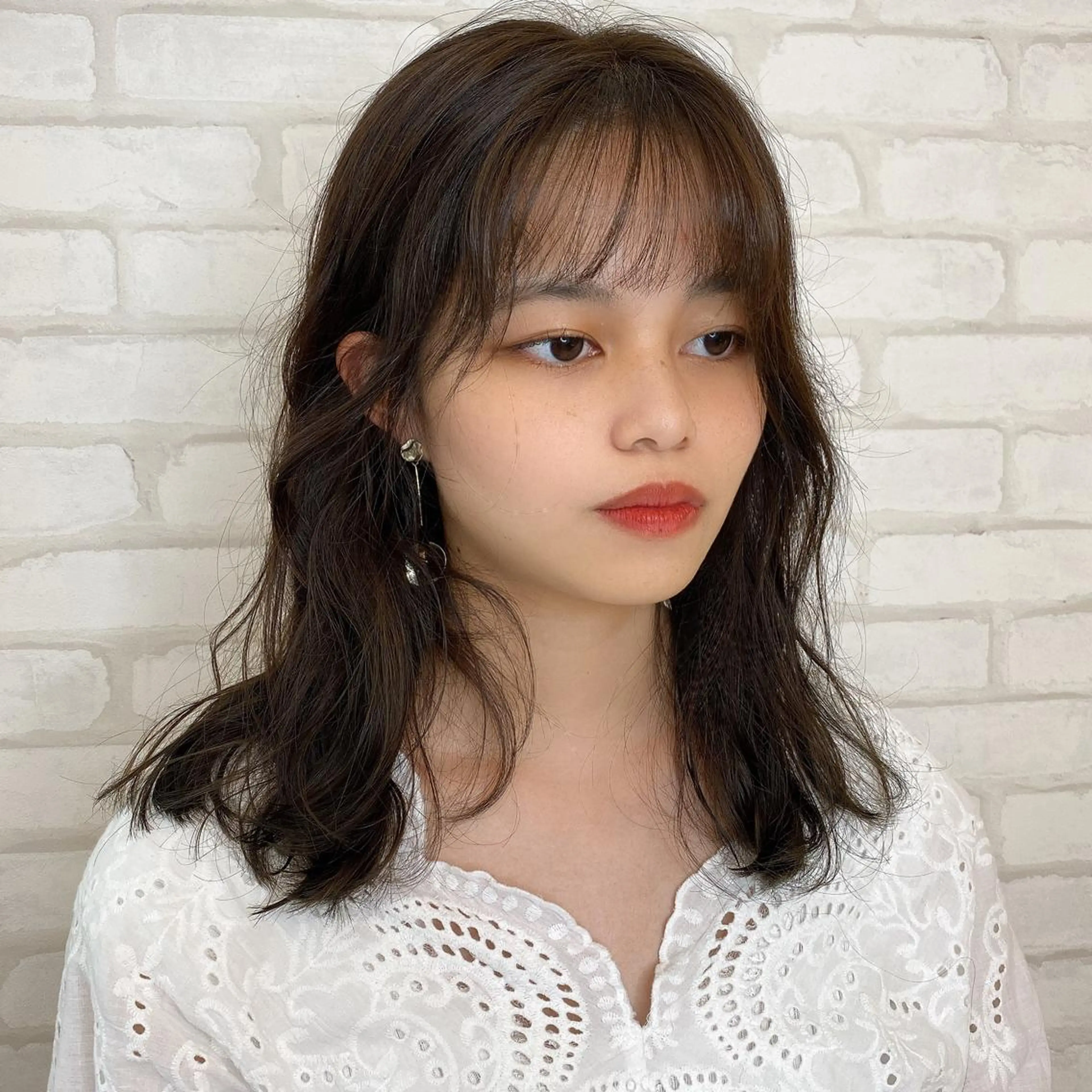 ミディアム カラー パーマ abilita AZUSAのヘアスタイル