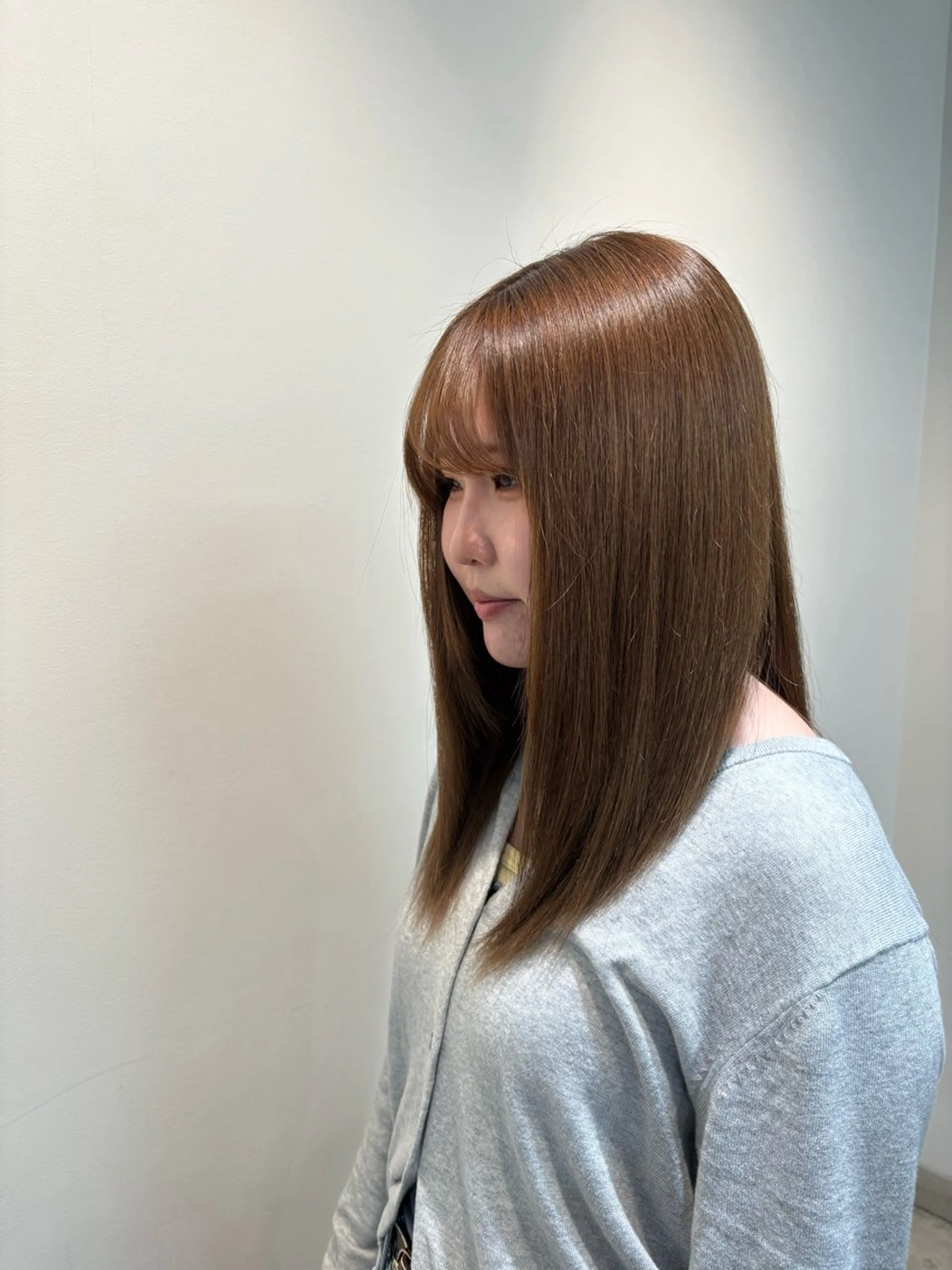 セミロング ヘアカラー zina karin୨୧˙˳⋆のヘアスタイル