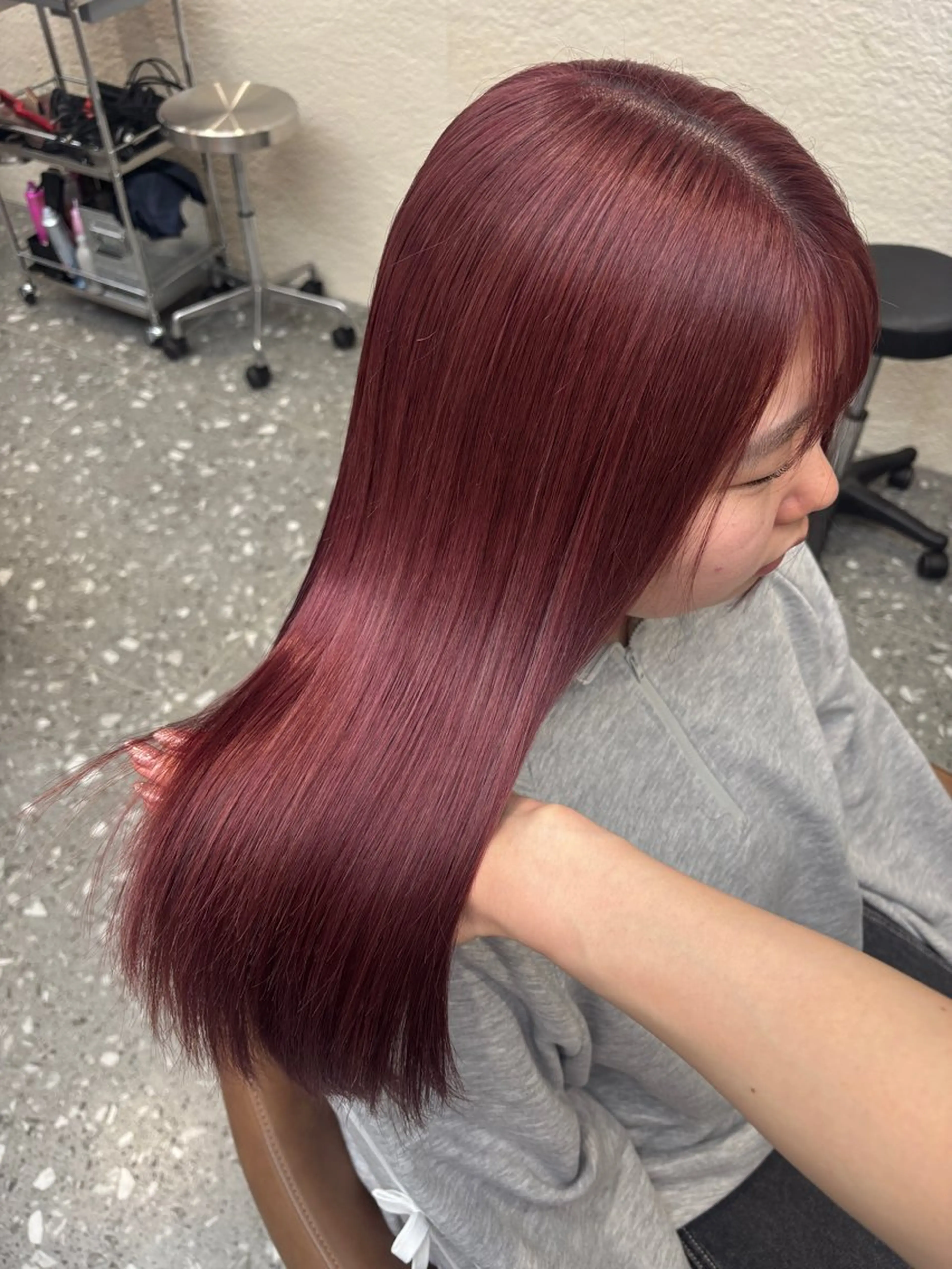 セミロング カラー カット ヘアカラー トリートメント ✨韓国ヘア/やすよ/ 透明感/レイヤー✨のヘアスタイル