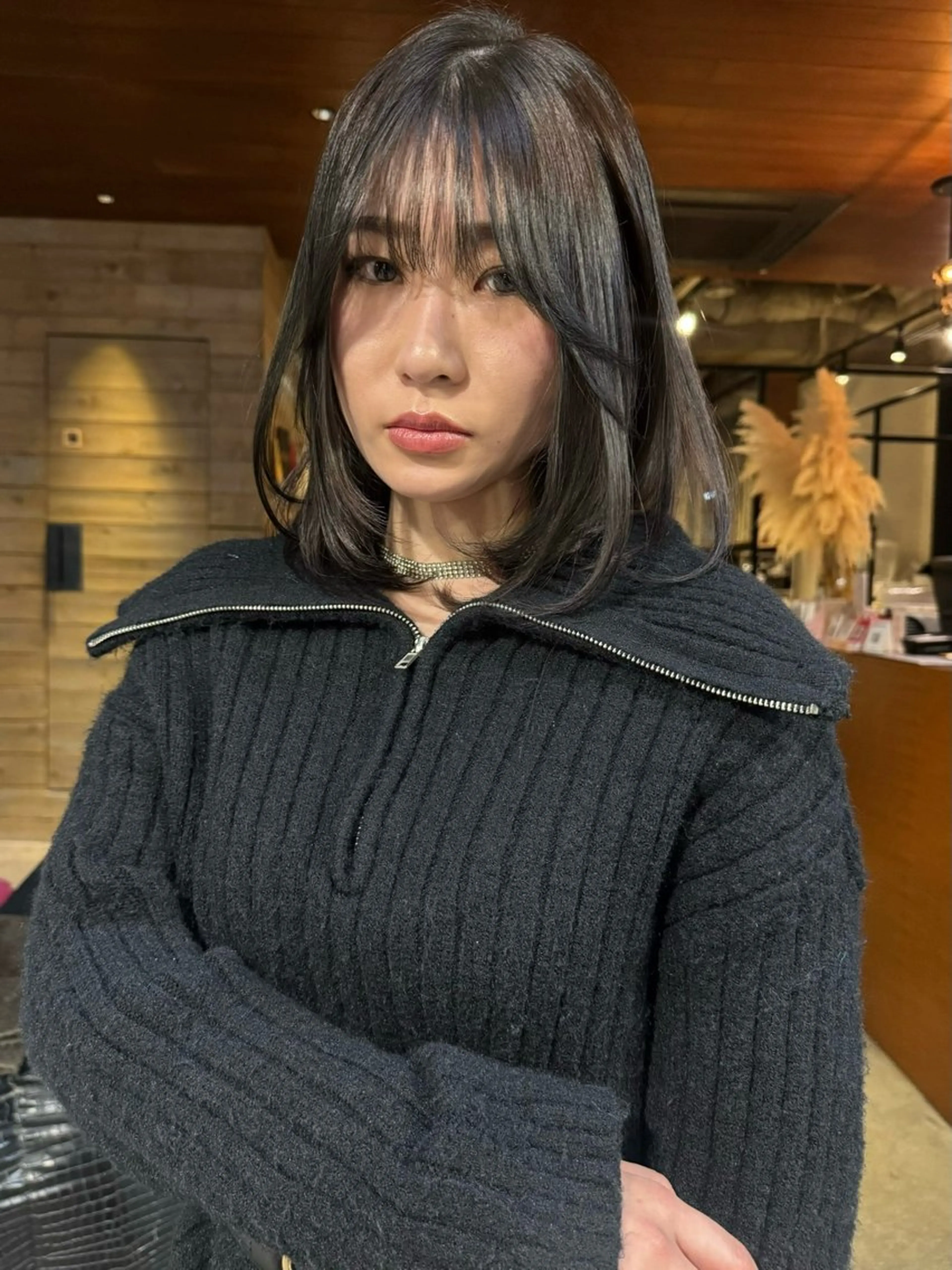 ミディアム カラー Nishimura Amiのヘアスタイル