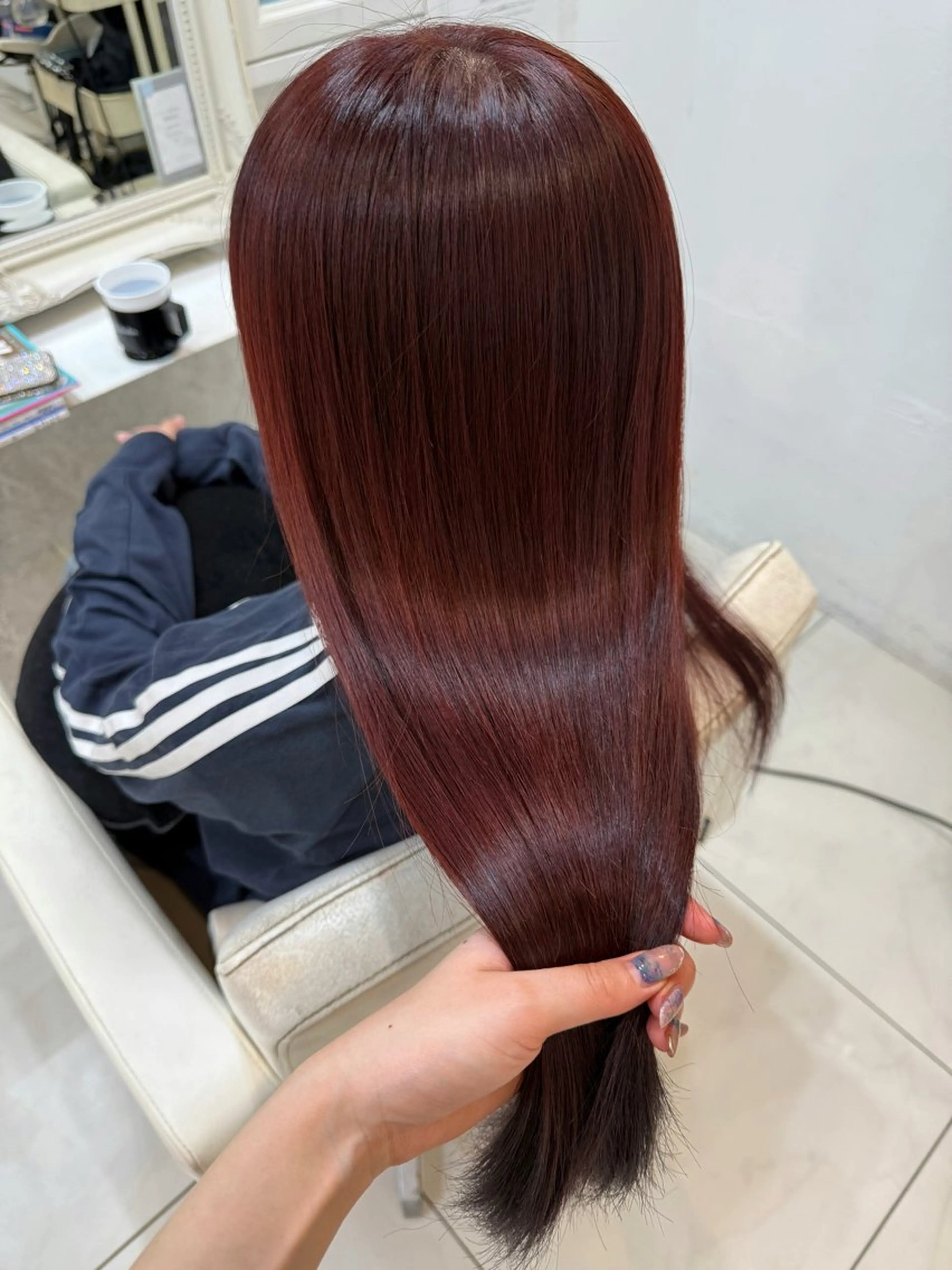 セミロング カラー ブリーチ ブラウンカラー ダブルカラー ブリーチなしカラー レッドカラー ヘアカラー トリートメント ヘアセット Noah's　Ark所属・透明感カラー🫧ヘア セット🫧松本菜月の眉毛・アイブロウイメージ