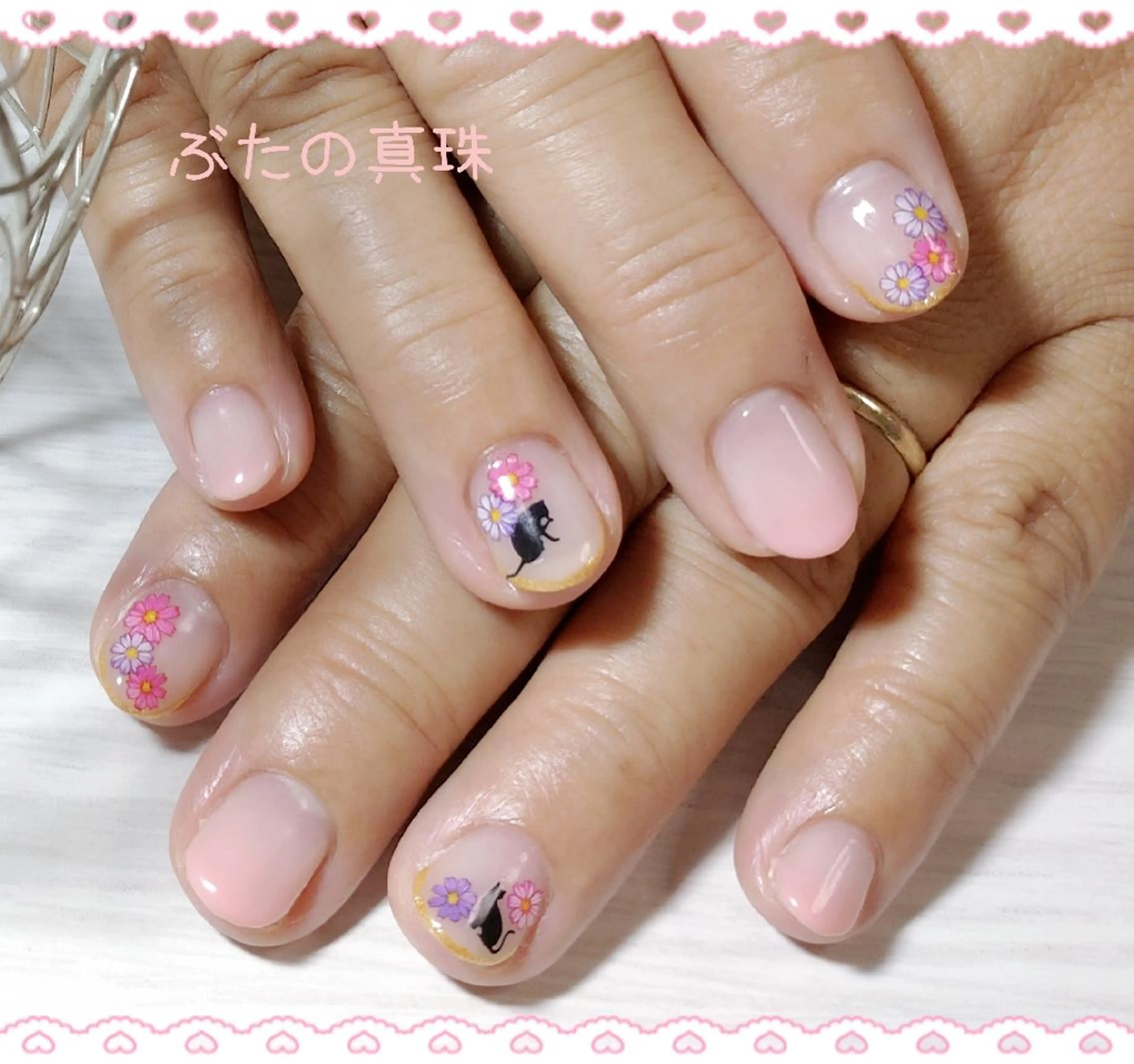 ネイル 桜ネイル ハンドネイル 林 珠里のネイルデザイン