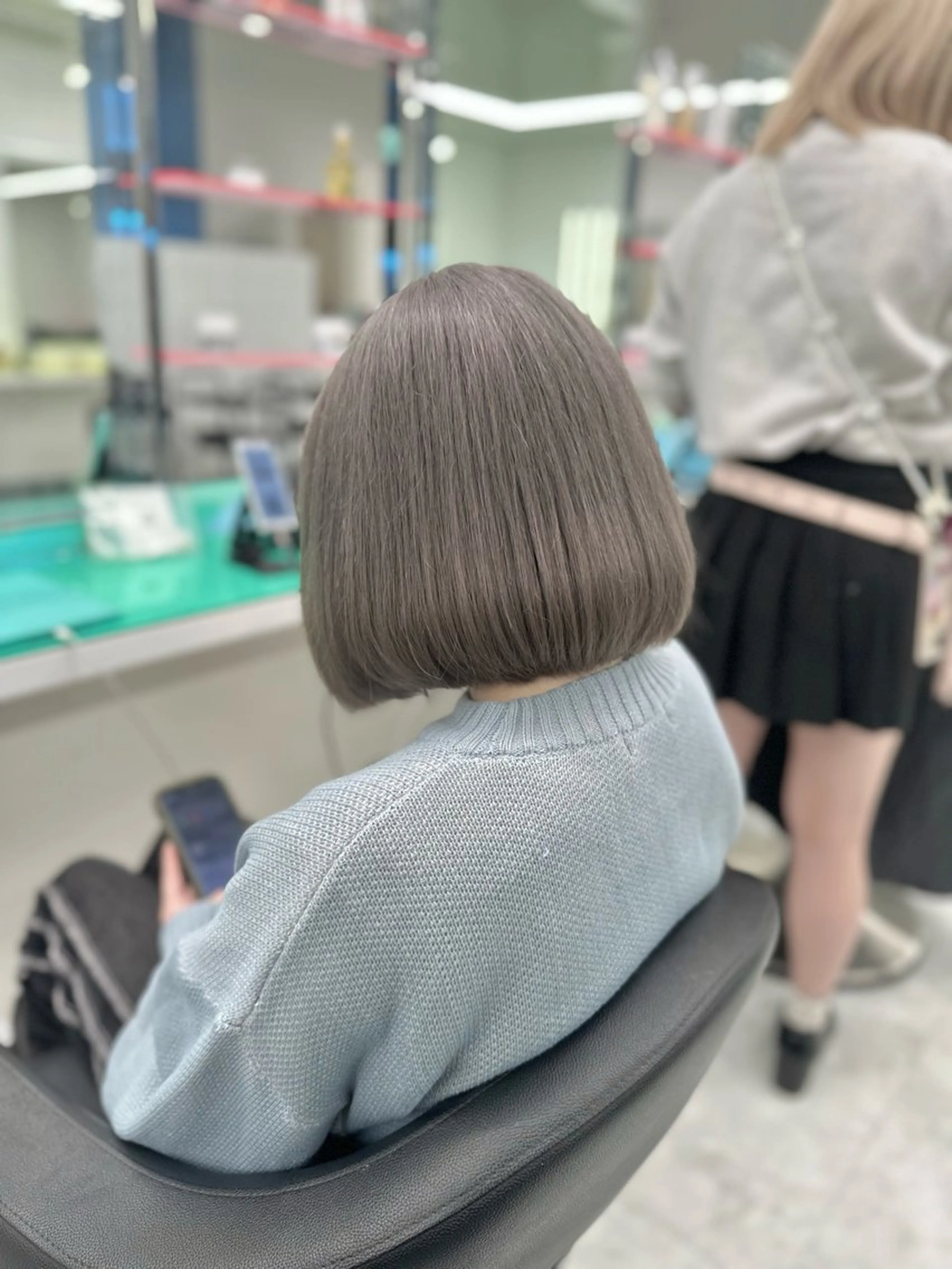 ミディアム カラー ブリーチ ケアブリーチ ハイトーンカラー シルバー ♡ダブルカラー特化♡ miyuのヘアスタイル