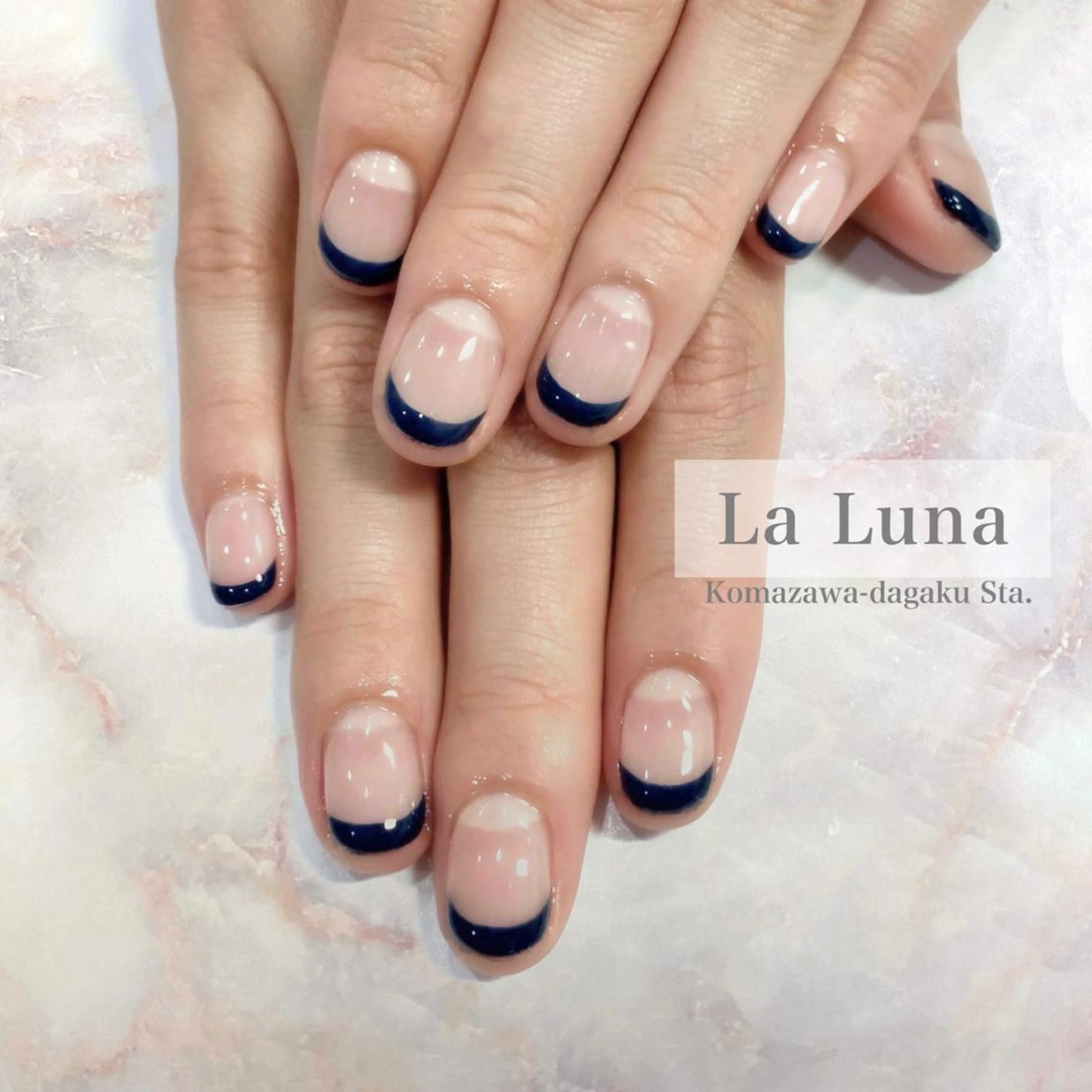 ネイル クリアネイル フレンチネイル ＬａＬｕｎａ🌙 natsukiのネイルデザイン