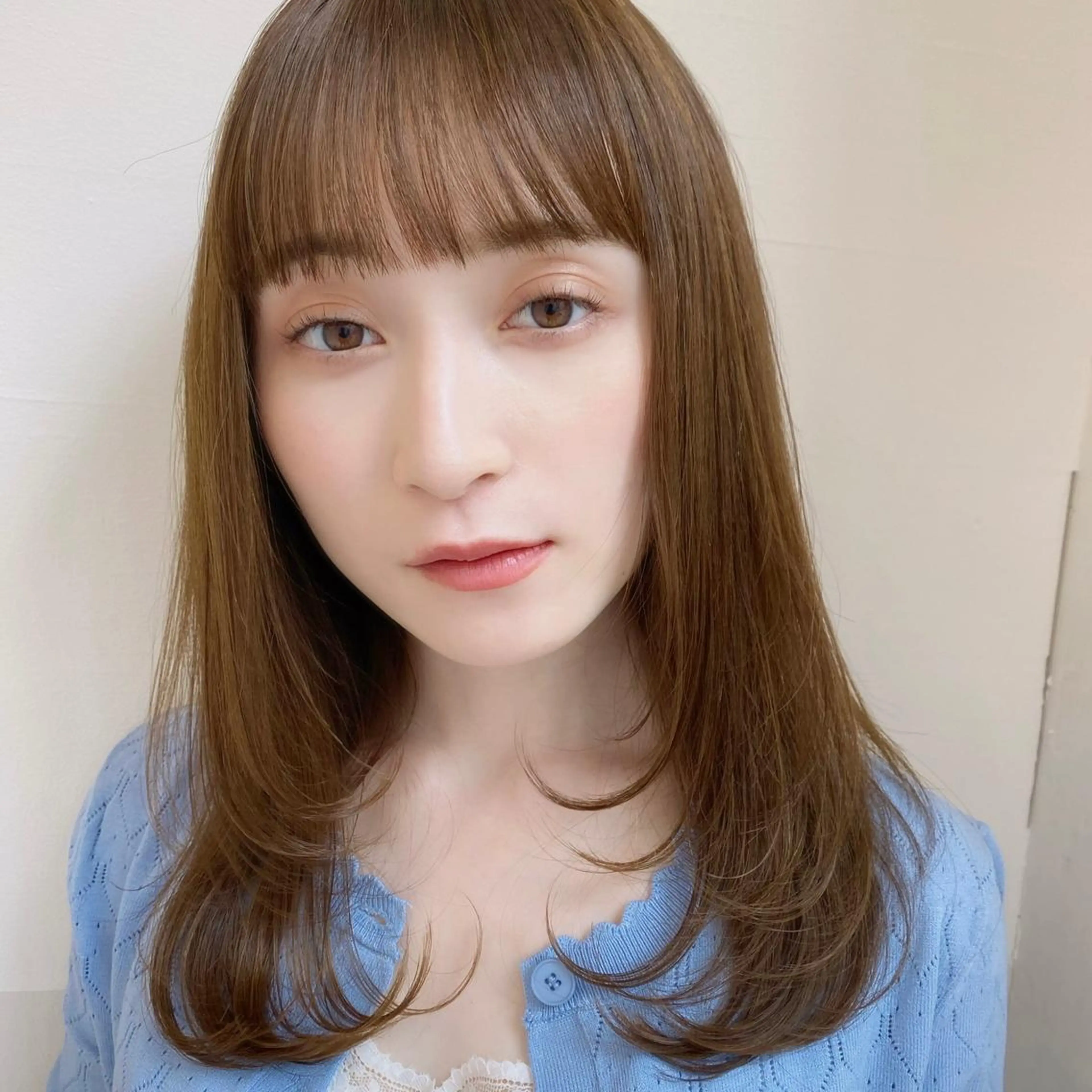 セミロング カラー 🪭risa 暖色/レイヤー🪭のヘアスタイル