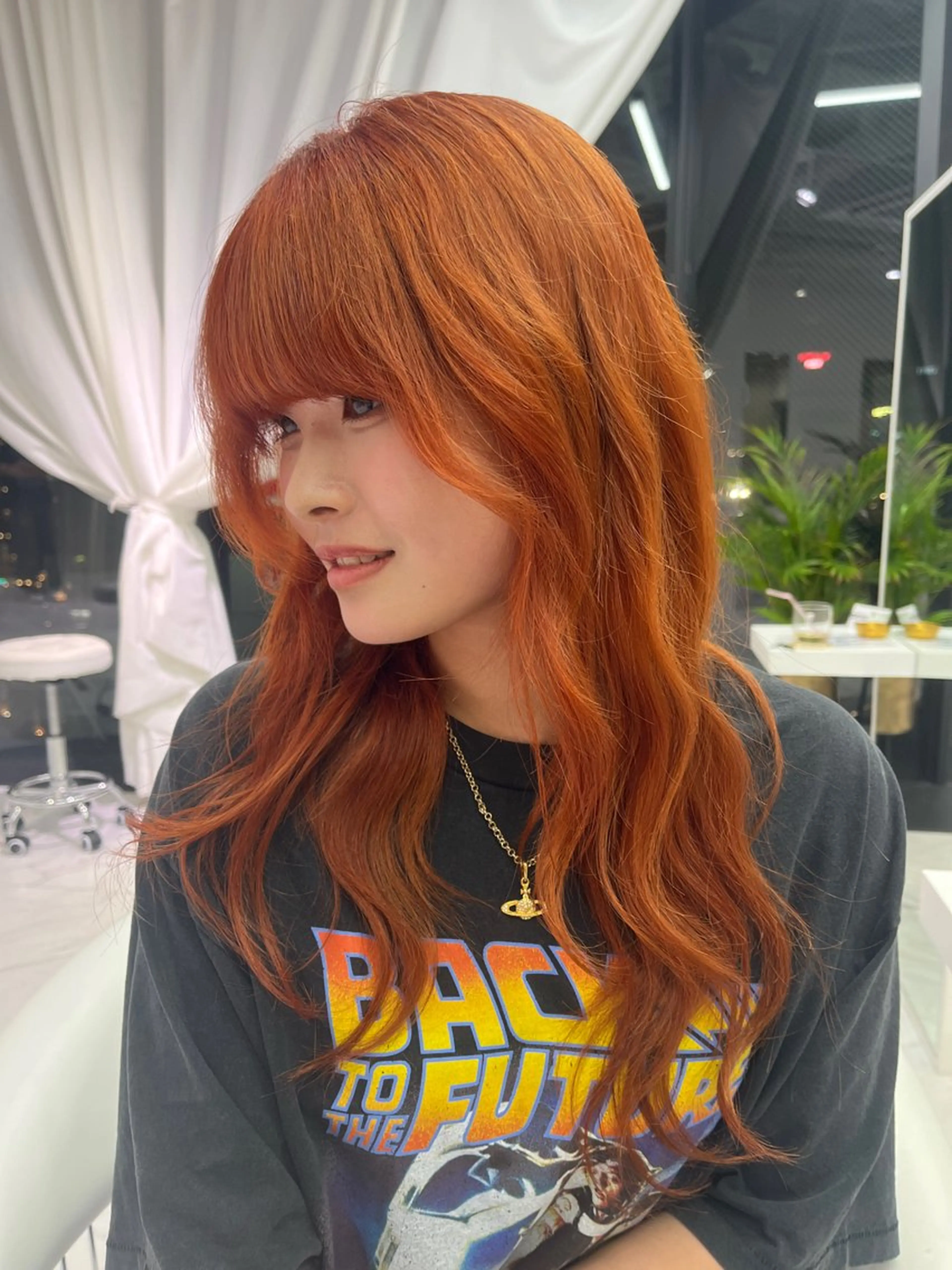 ロング カラー ヘアカラー 栄/ミルクティー/ ベージュ/リホナ🧸のヘアスタイル