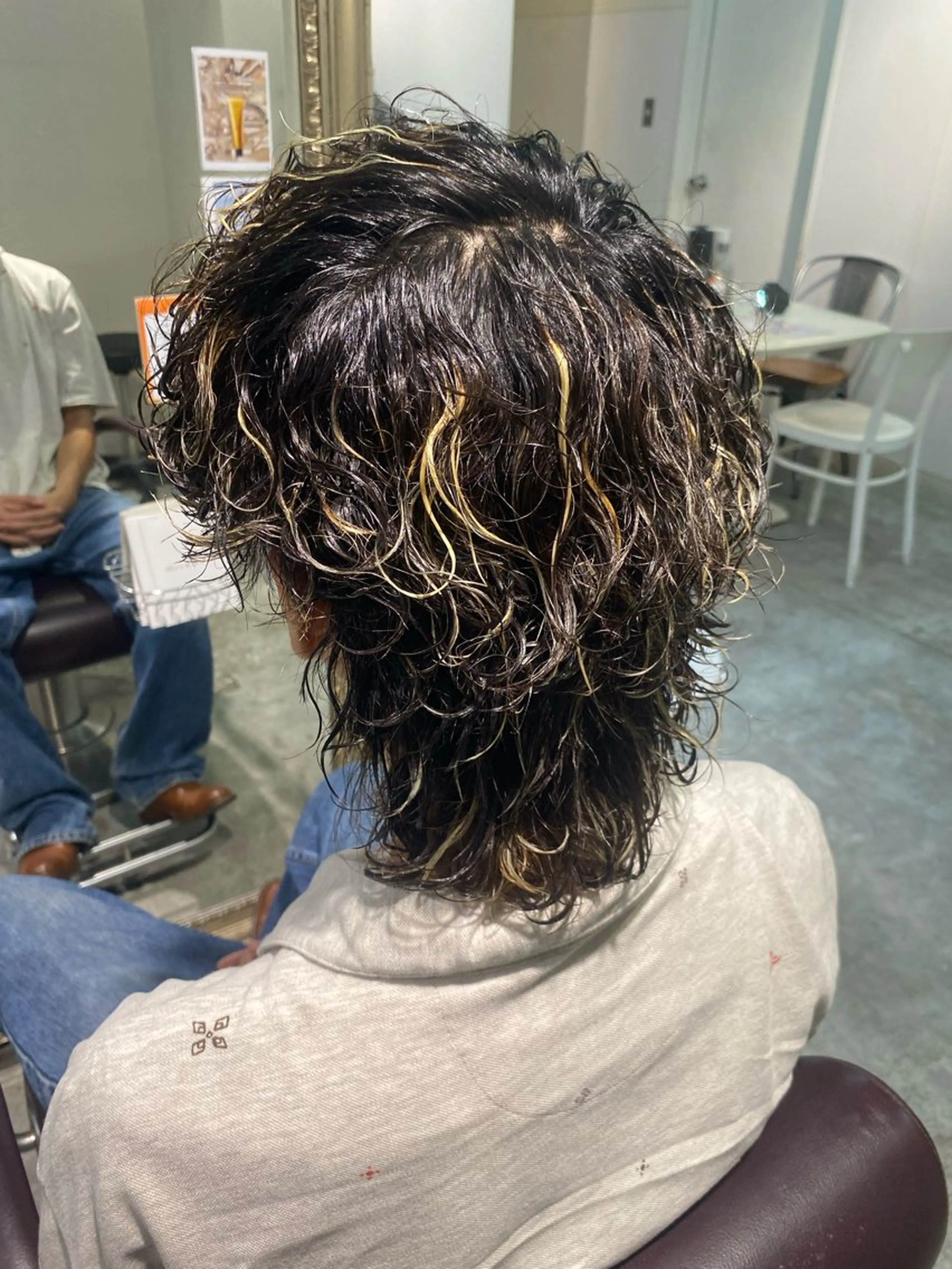 ショート パーマ メンズ カット パーマ パーマ特化/フェザー パーマシャドウ/真生のヘアスタイル