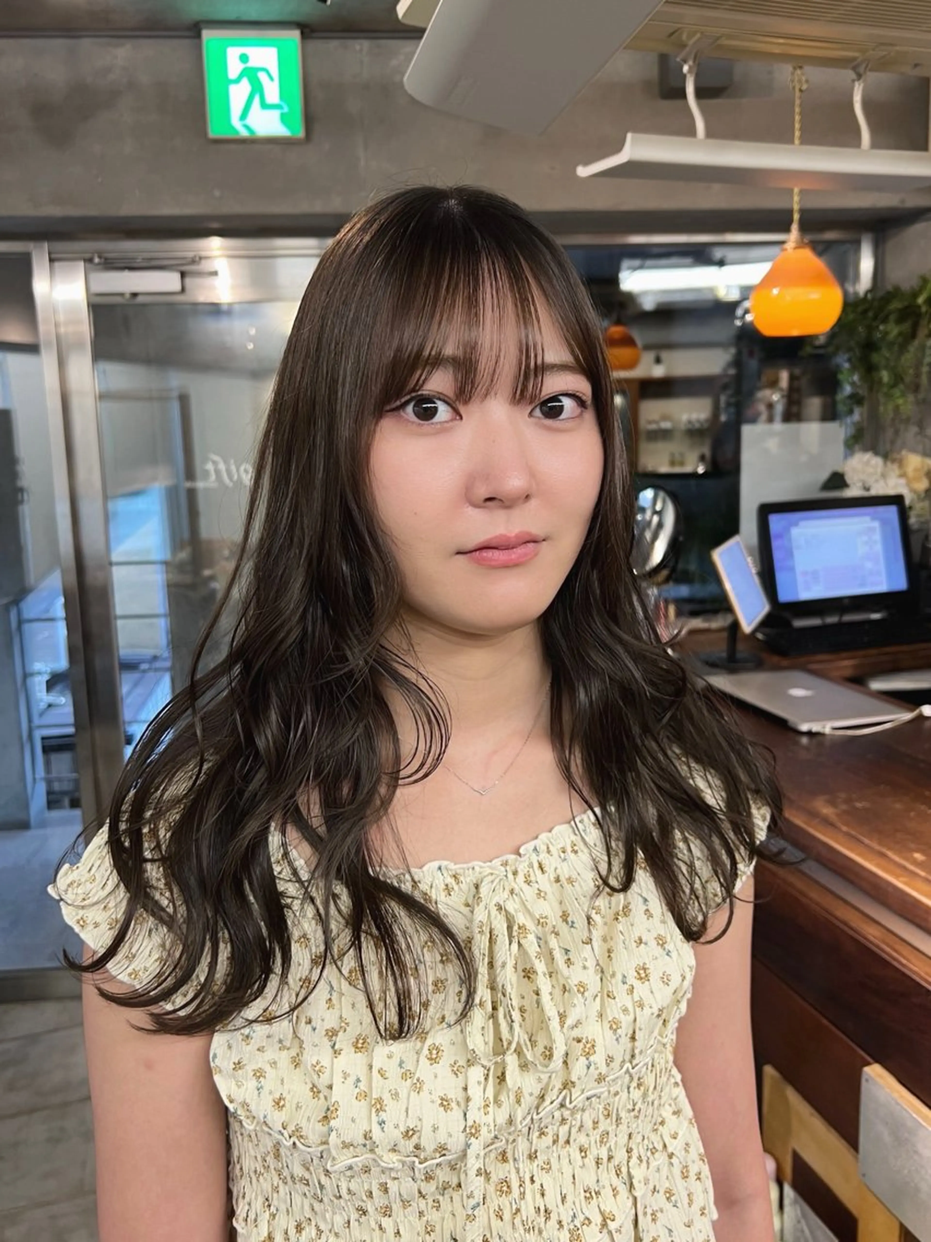 セミロング カラー 透明感カラー グレージュ オリーブグレージュ オリーブグレー カット ヘアカラー 土田かほ/本日🈳 透明感カラー🍃のヘアスタイル