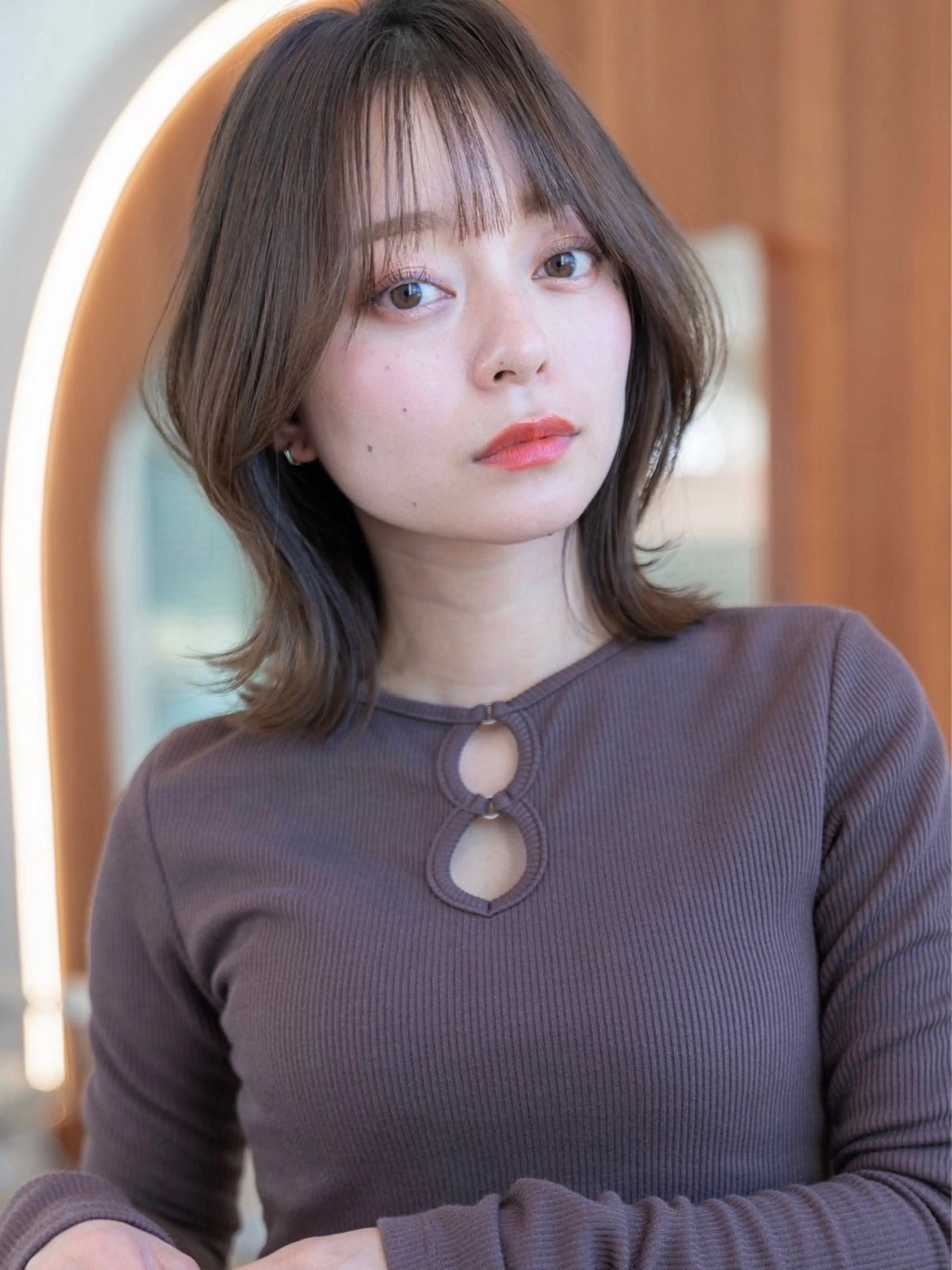 ミディアム カラー カット ヘアカラー トリートメント 🉐レイヤー/塩見 弘樹🉐渋谷のヘアスタイル