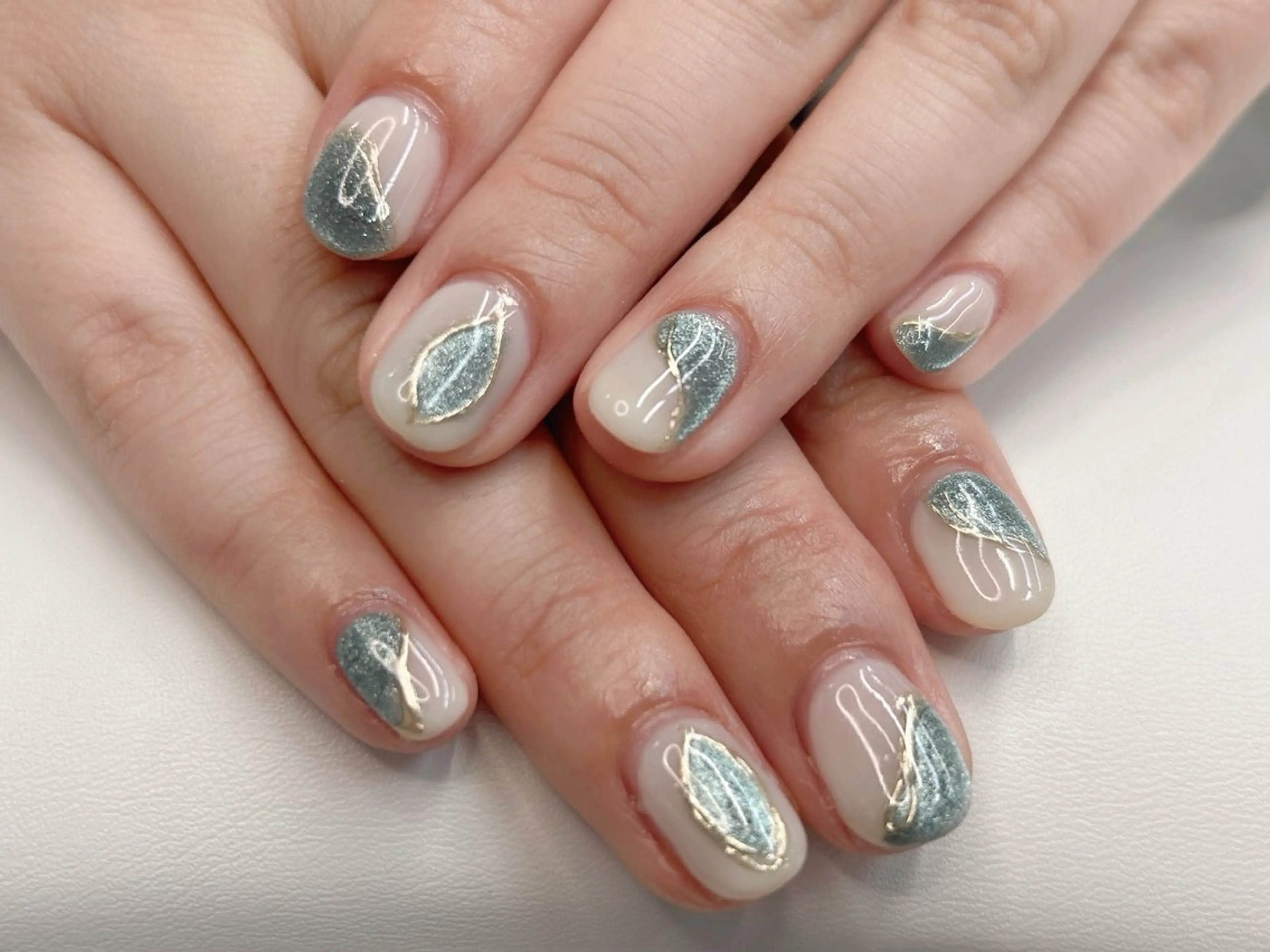 ネイル アートネイル 桜ネイル マグネットネイル ミラーネイル ニュアンスネイル ハンドネイル Forca total studio所属・Forca Airaのネイルデザイン