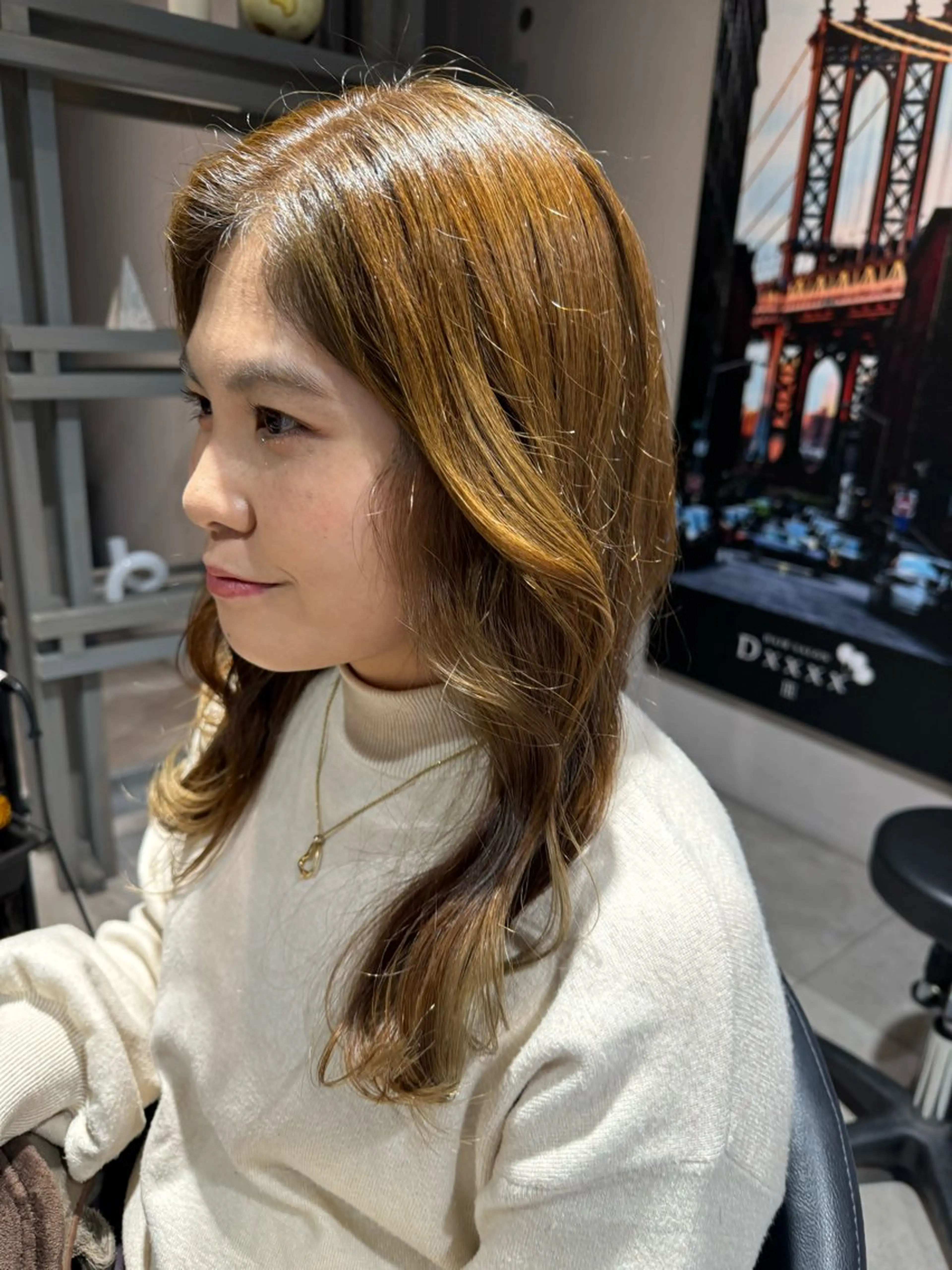 セミロング カラー ベージュカラー ブリーチ ブリーチなしカラー オリーブベージュ カット ヘアカラー トリートメント Dxxxx III所属・女性目線の大人 メンズ*Ayakaのヘアスタイル