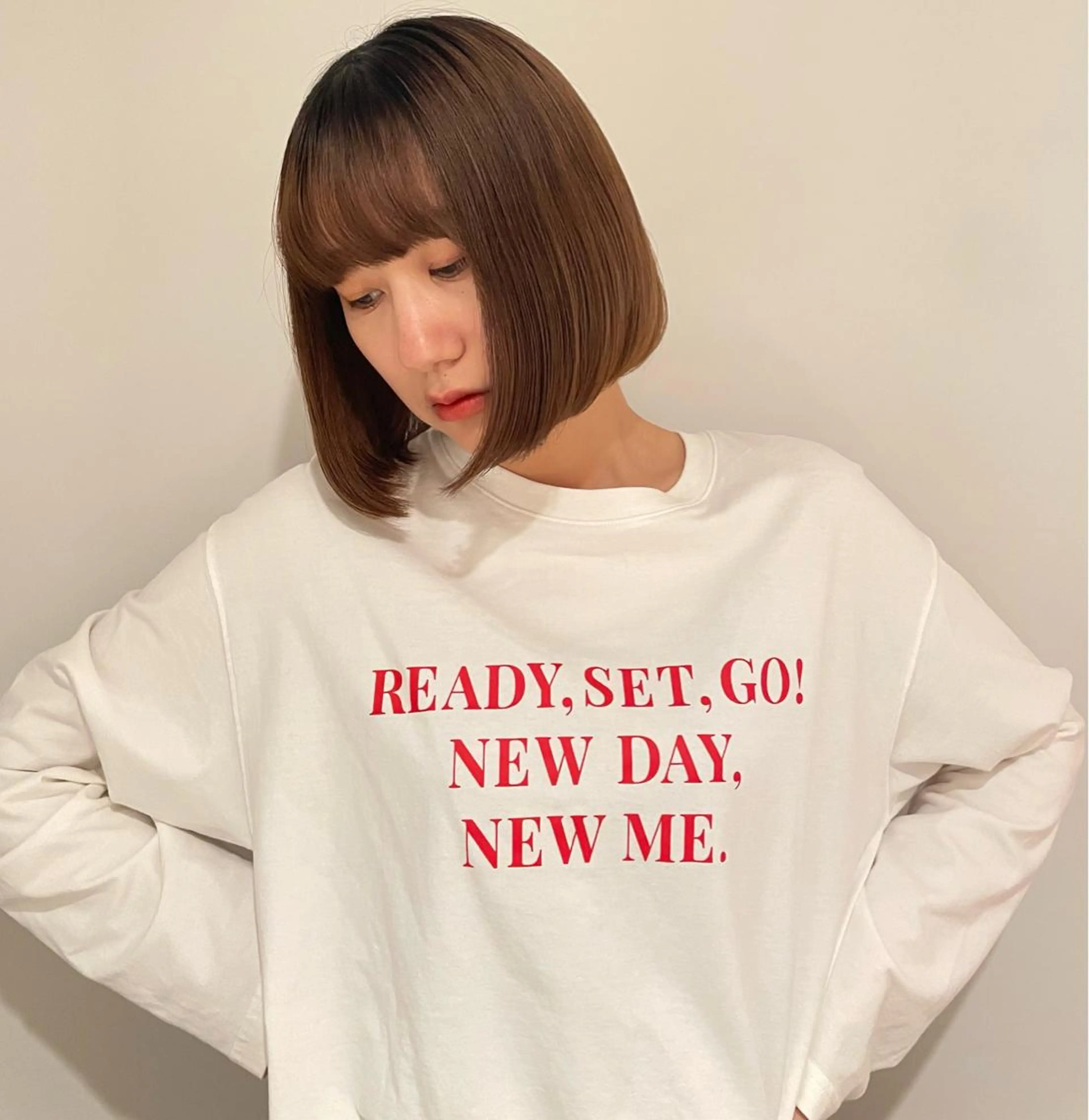 ミディアム レイヤーカット/ 縮毛矯正/ミサキ💐のヘアスタイル